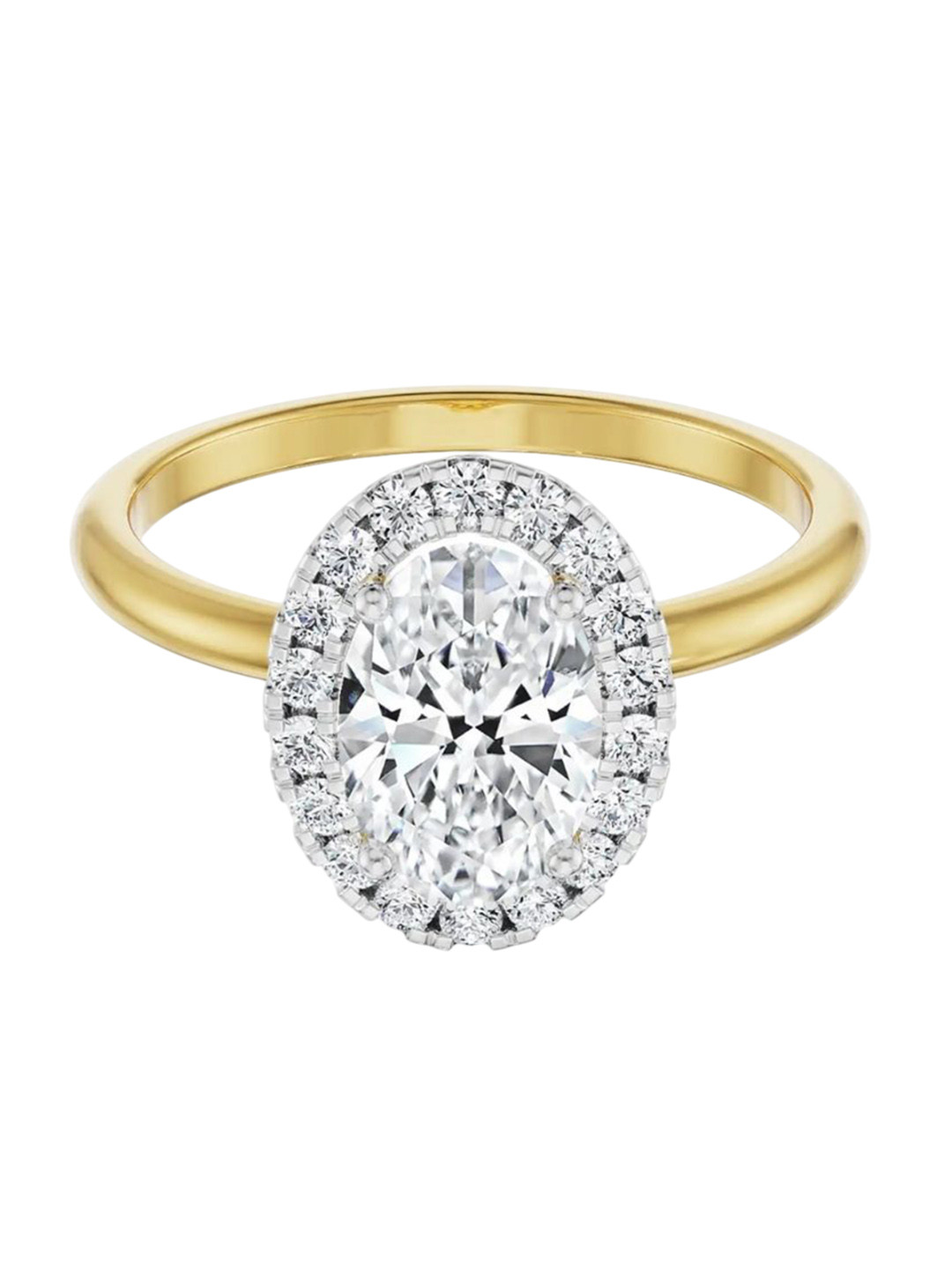 Emori 1.2 CT Oval Lab Diamond in 14KT Gold Ring