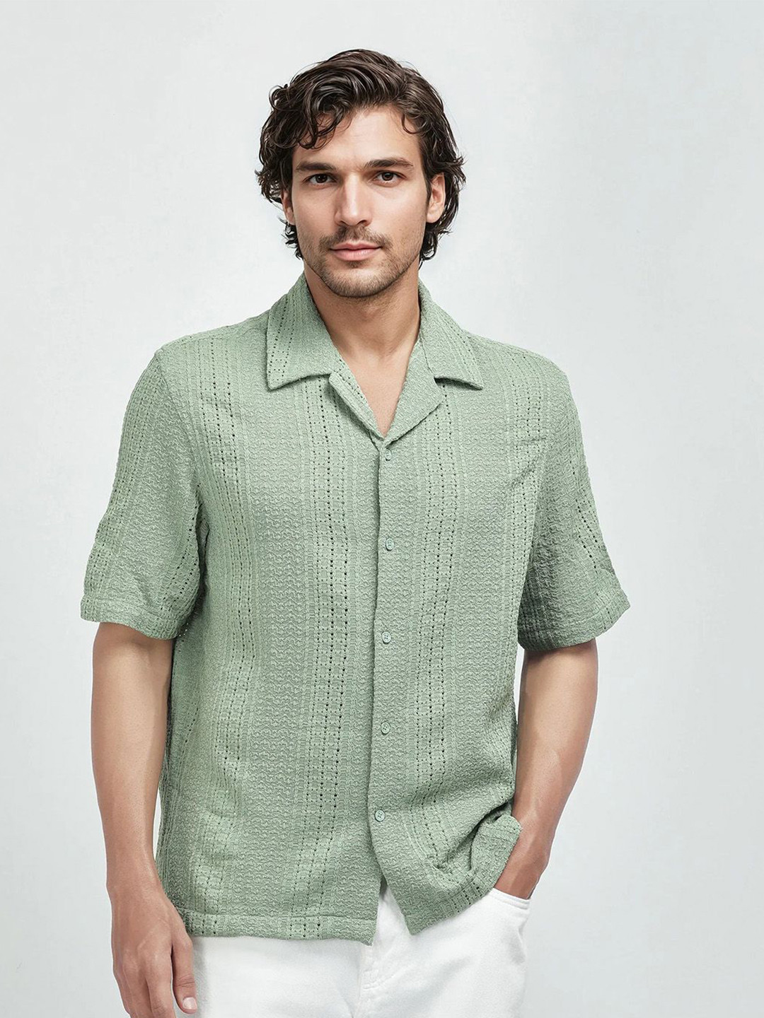 RARE RABBIT Men Comfort Boxy Micro Checks Opaque Checked Casual Shirt