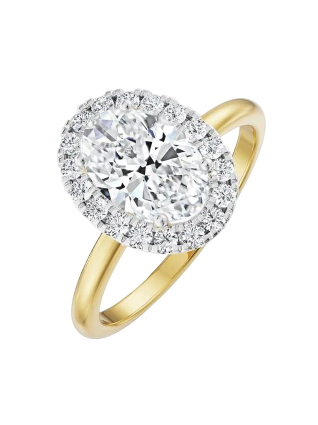 Emori 1.2 CT Oval Lab Diamond Ring in 18KT Gold