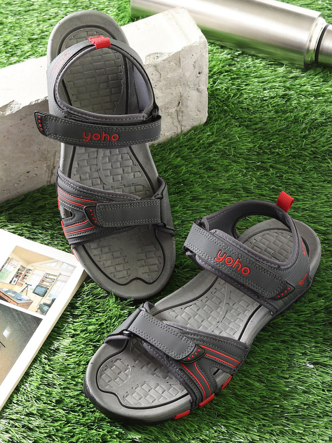 yoho Men Trailmark 002 Lightweight Breathable & Anti-Skid Footpharma Footbed Sports Sandal