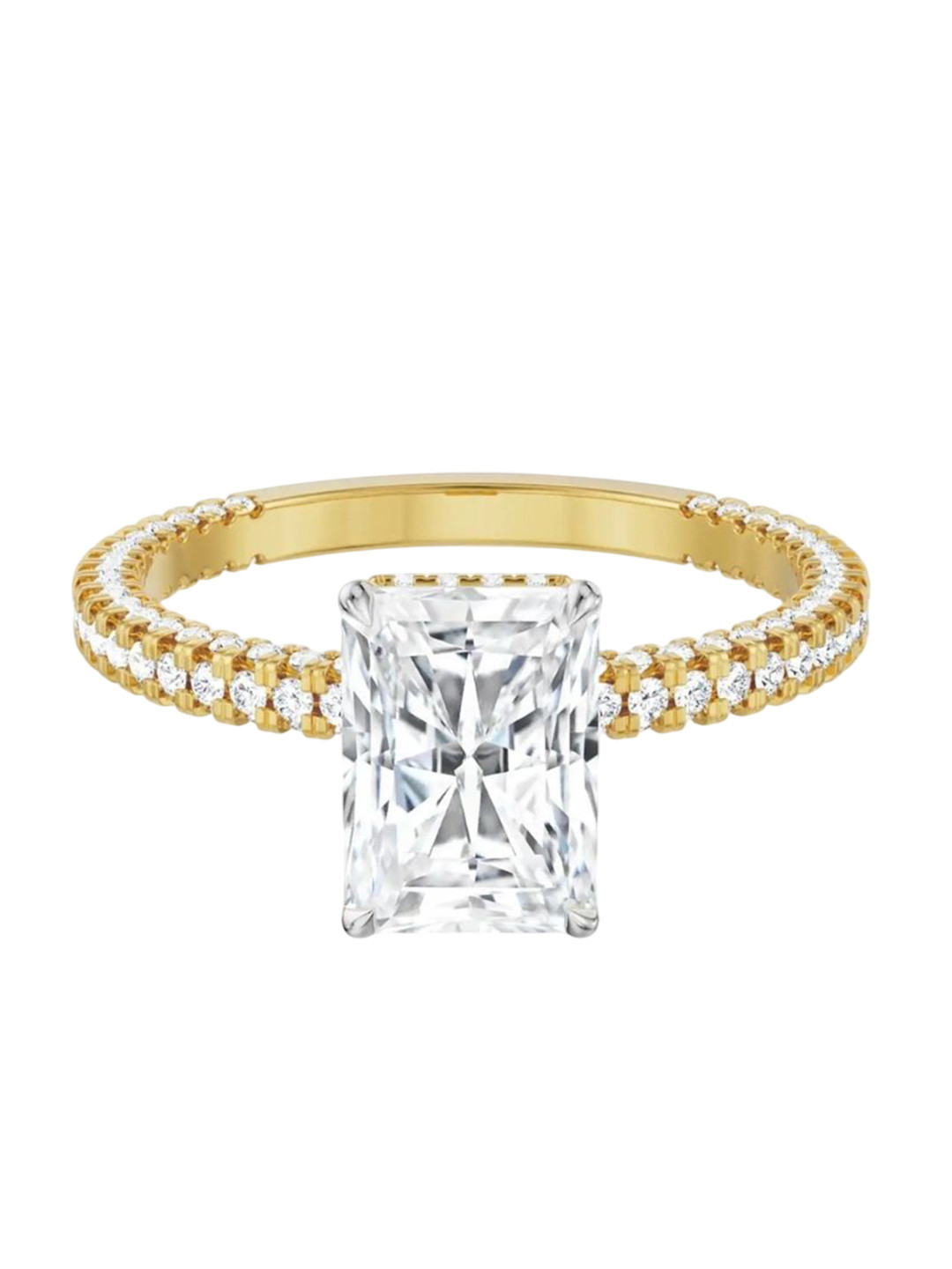 Emori Bridal Radiant Lab Diamond Ring in 18KT Gold
