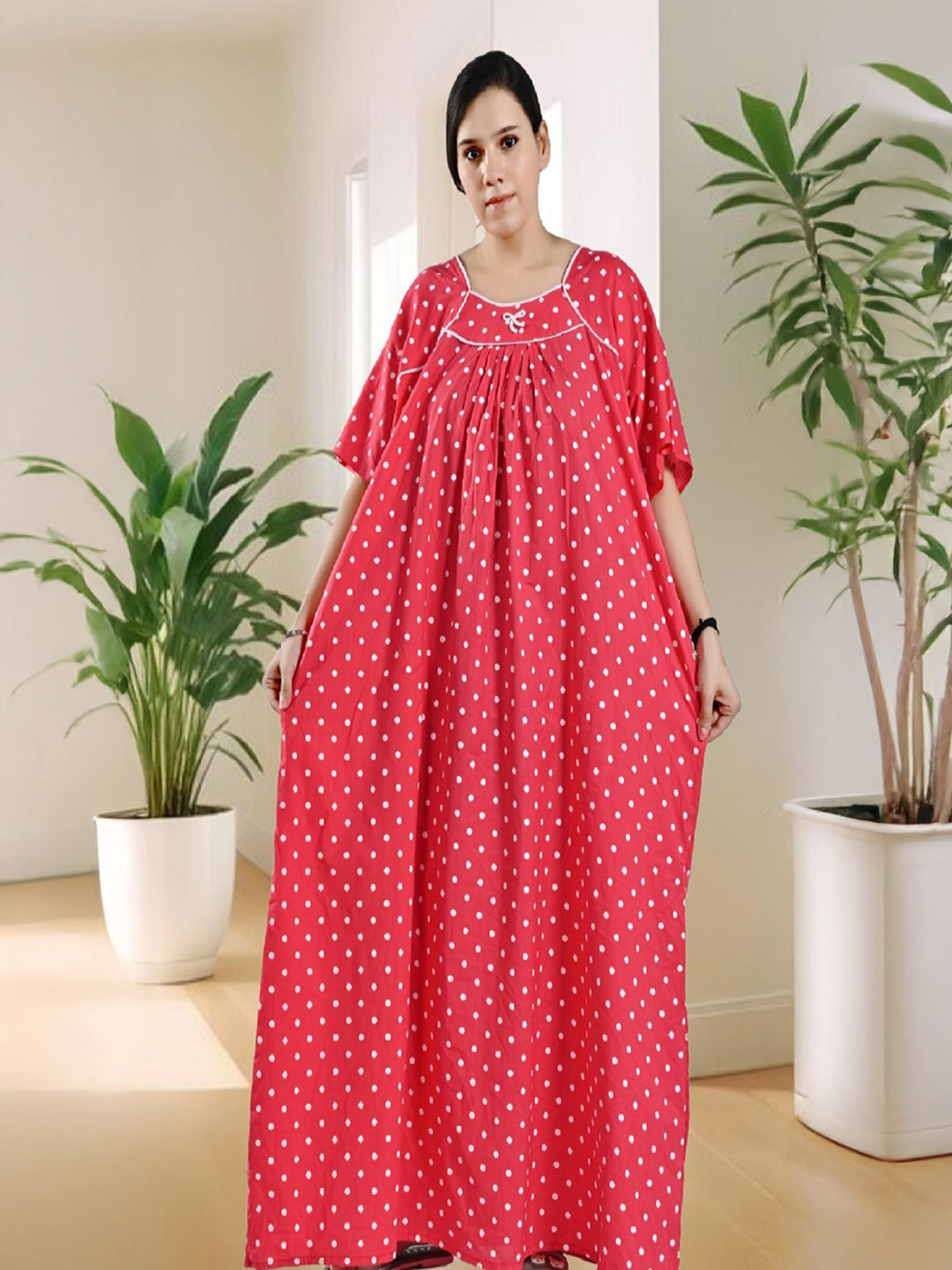 Bindass Female Collection Women Plus Size Pure Cotton Collection Maxi Nightdress