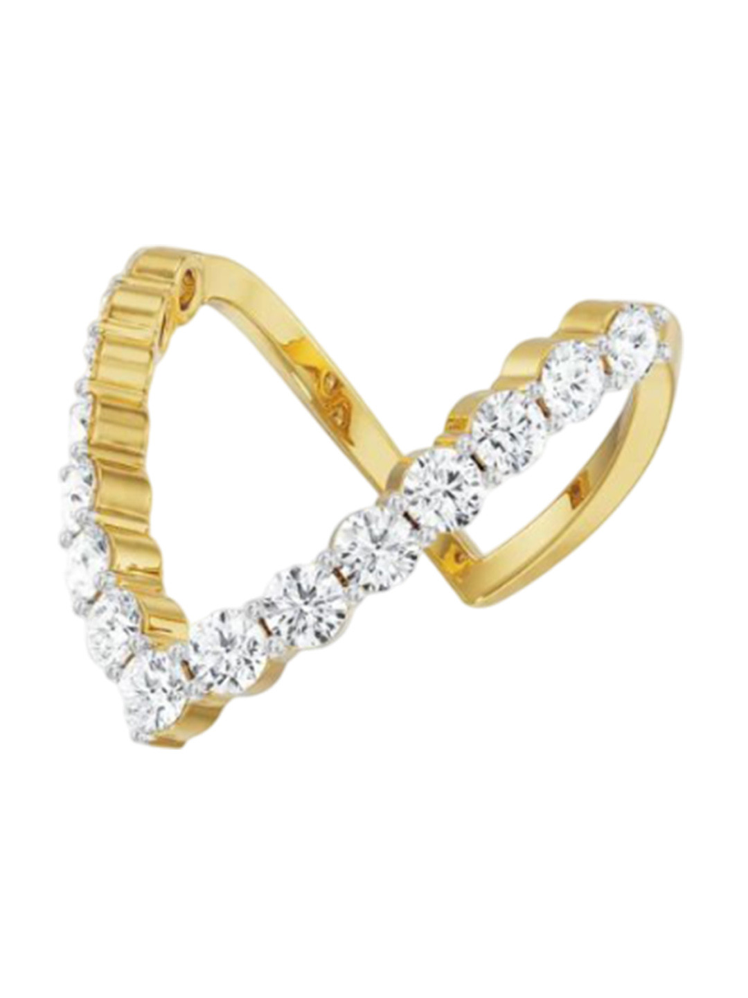 Emori Minimalist V Lab Diamond Band in 18KT Gold