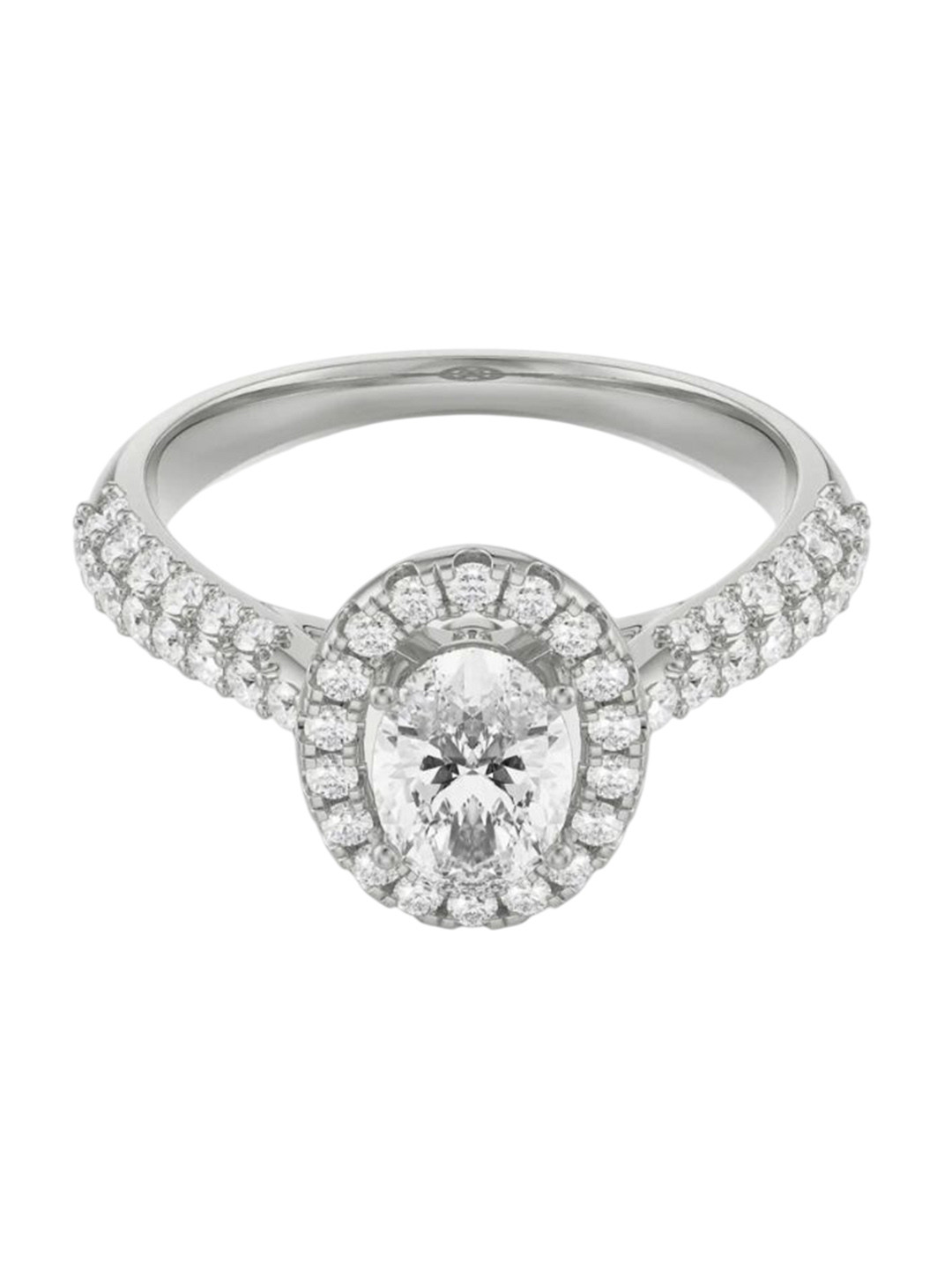 Emori Jessy Oval Halo Lab Diamond Ring in 18KT Gold