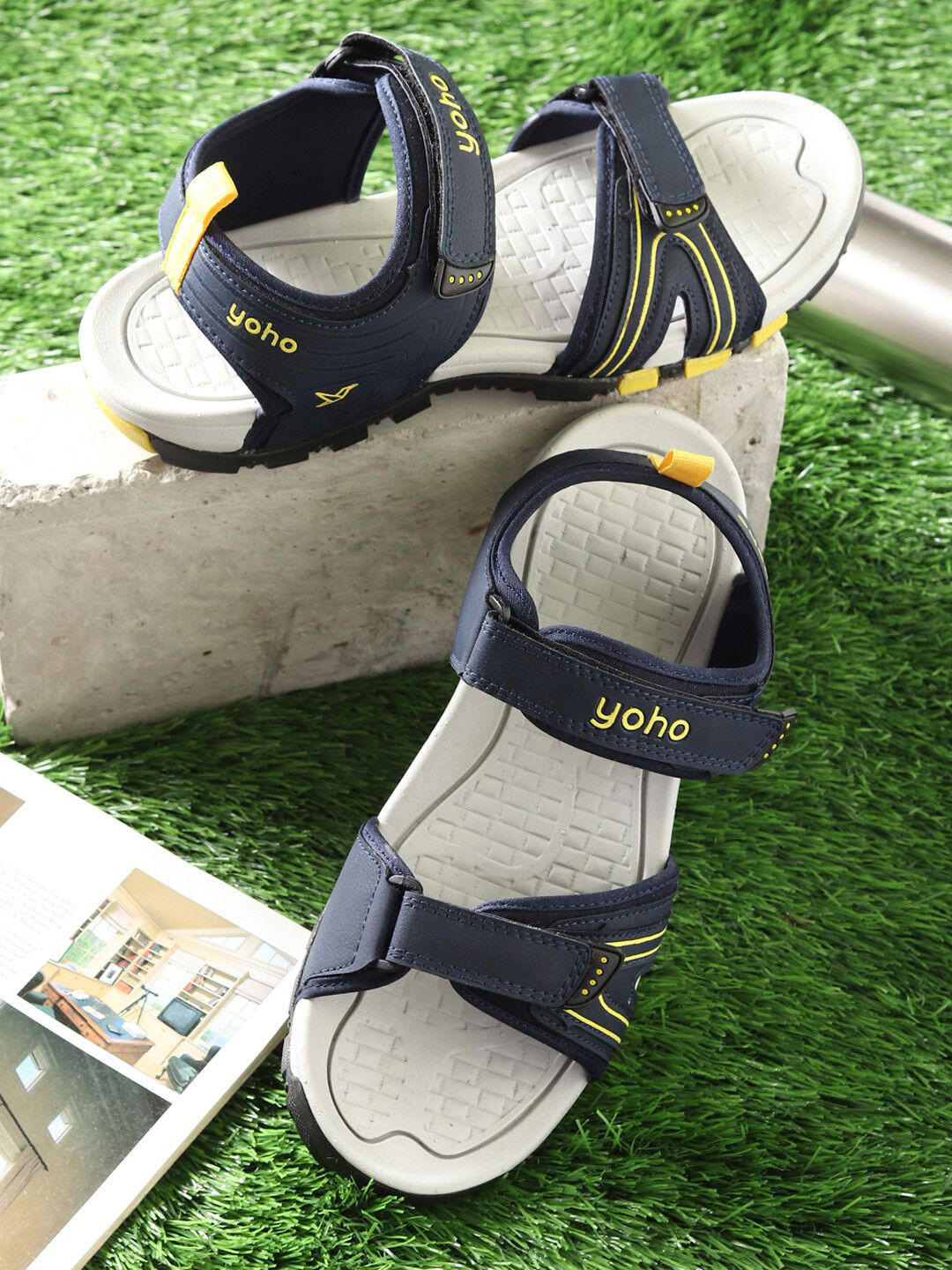 yoho Men Trailmark 002 Lightweight Breathable & Anti-Skid Footpharma Footbed Sports Sandal