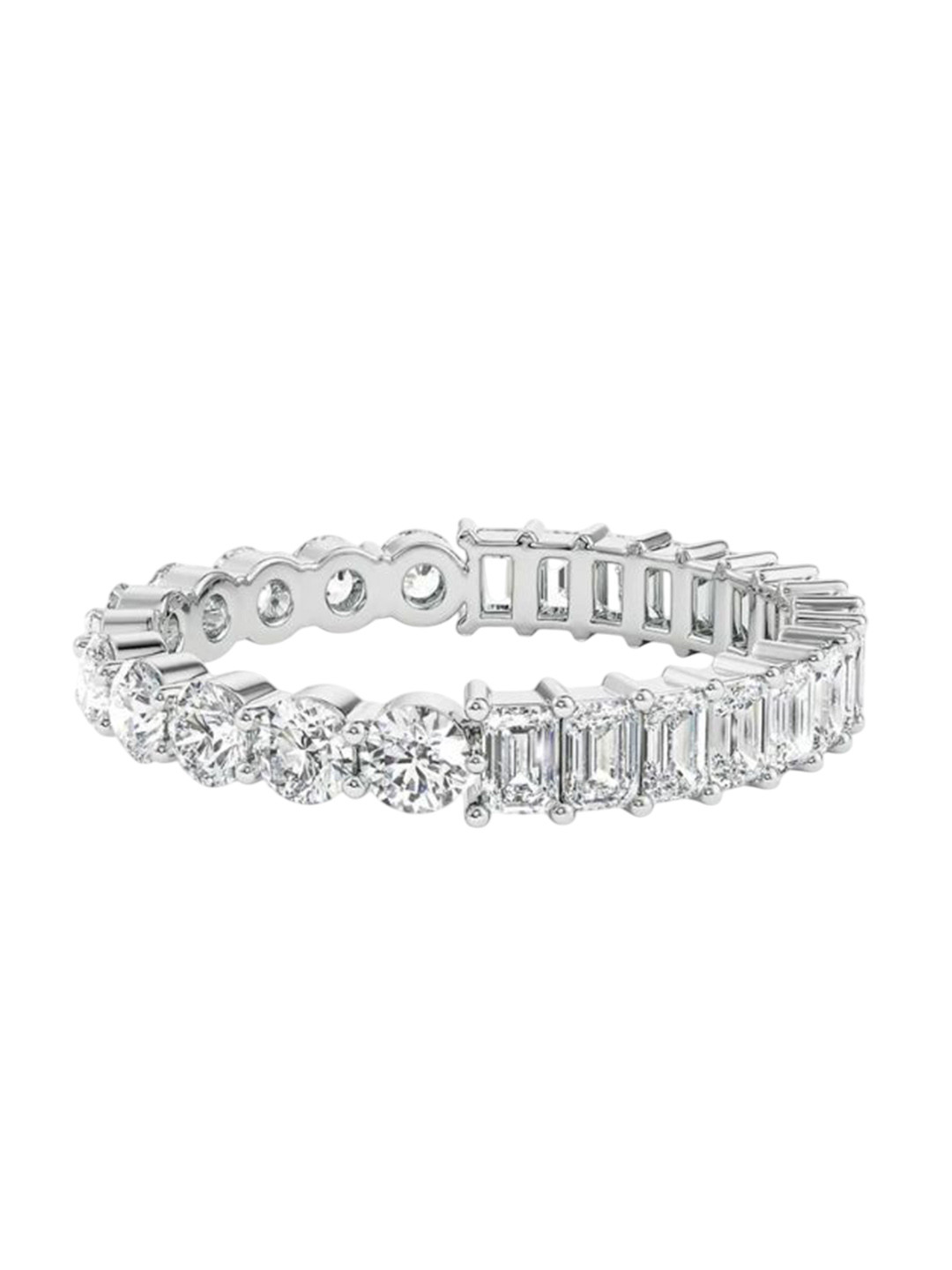 Emori Emerald Round Eternity Lab Diamond Band in 18KT Gold