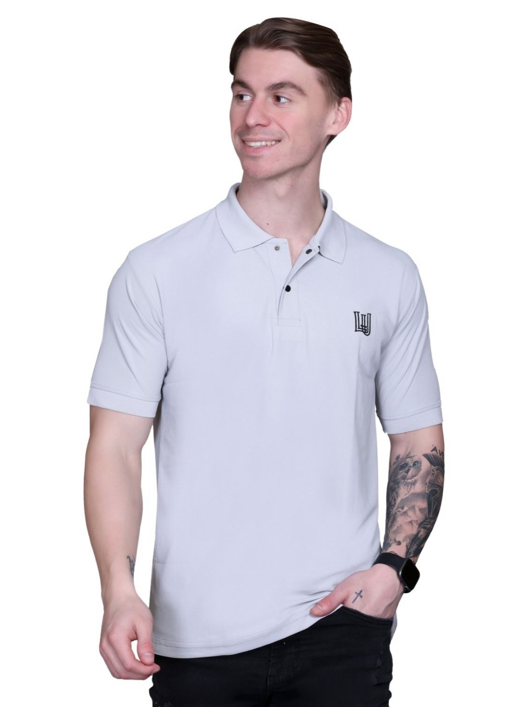 Looks United Men Polo Collar T-shirt