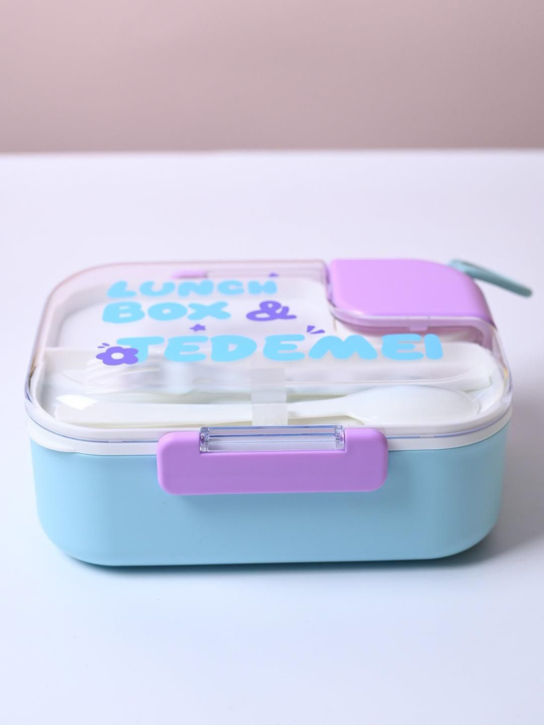 MARKET99 Classic and Convenient Dishwasher Safe 2PCs Lunch Box With Spoon & Fork