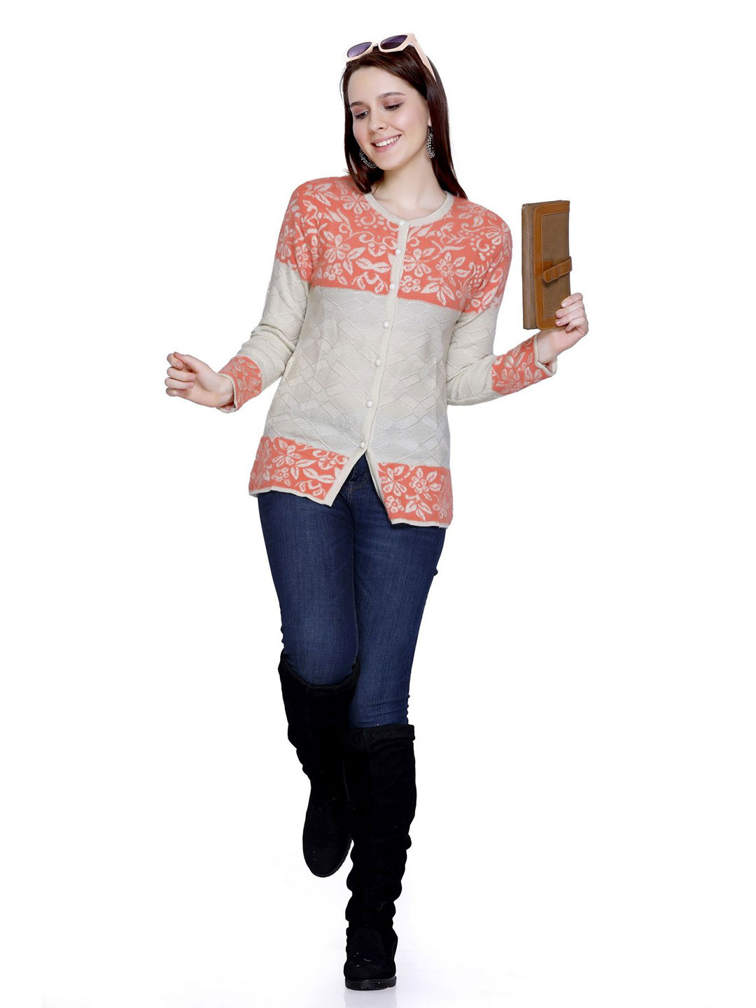 Chatanya Women Floral Cardigan