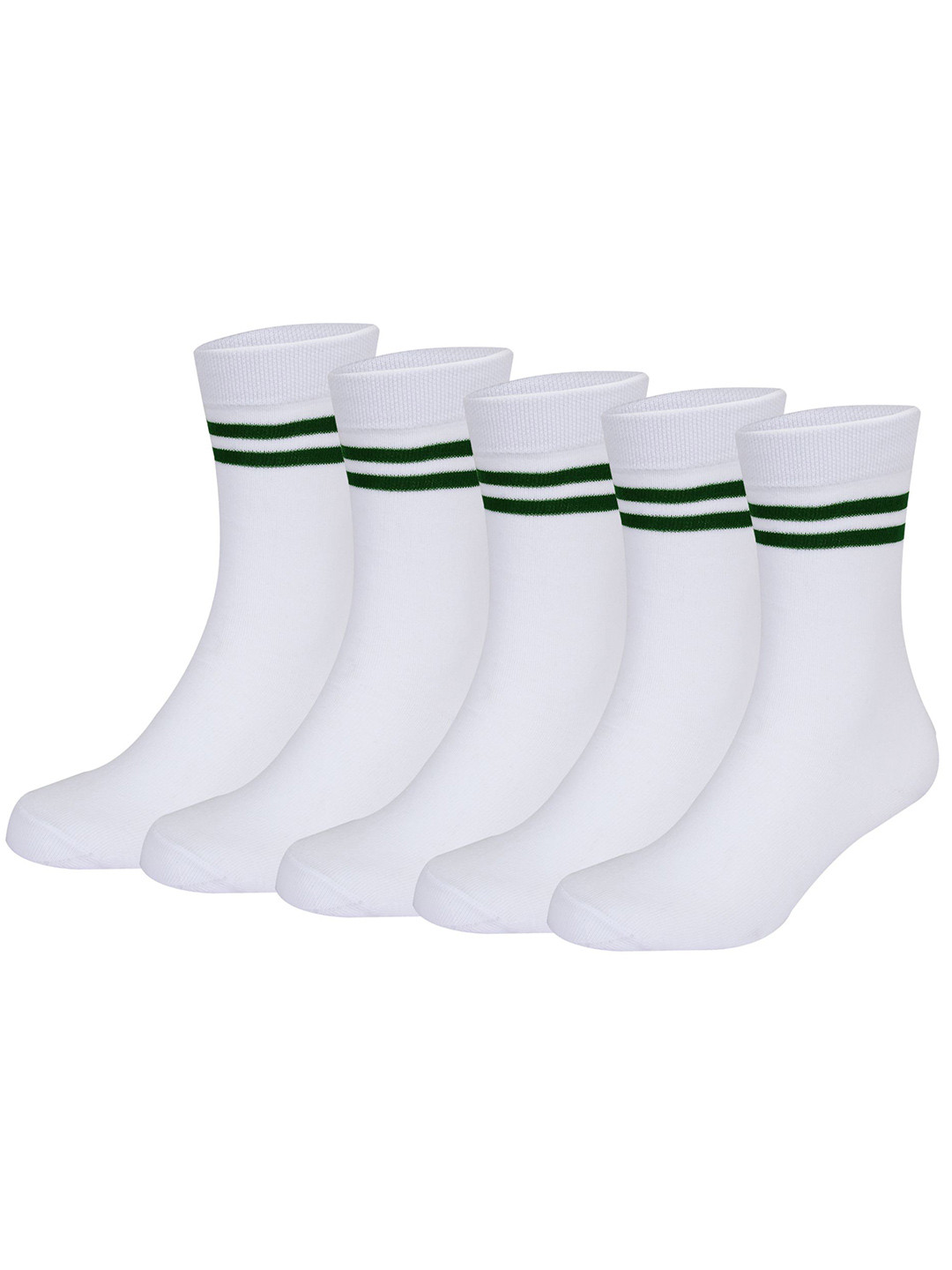 bizala Kids Pack Of 5 Striped Calf Length School Socks