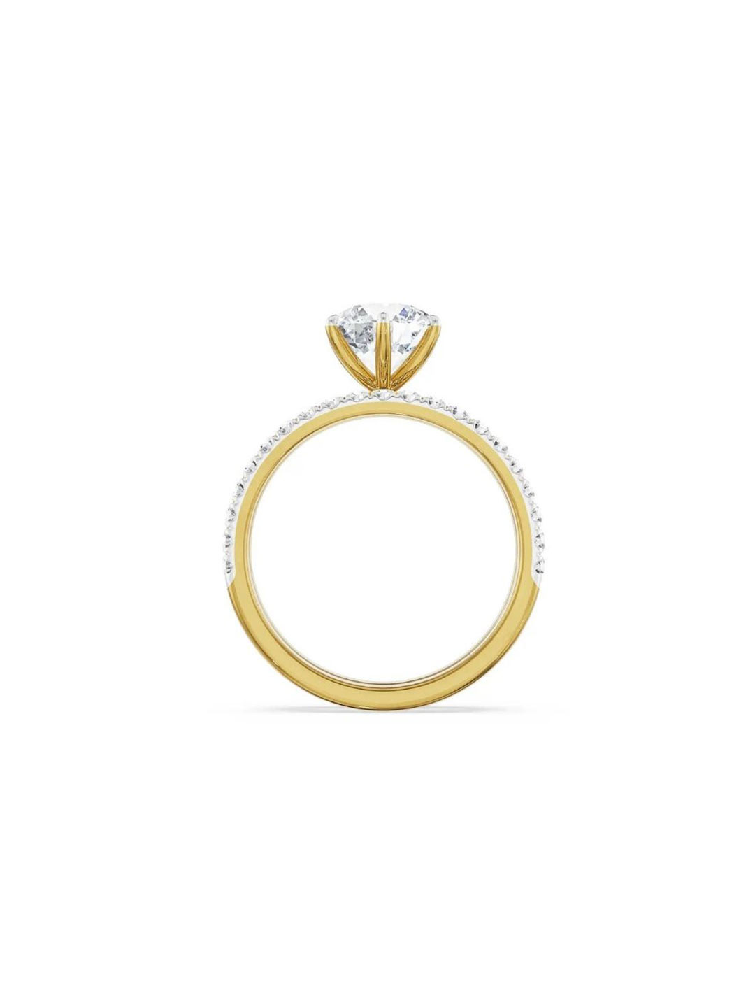 Emori 1.5 CT Genelia Bridal Set Lab Diamond Ring in 18KT Gold