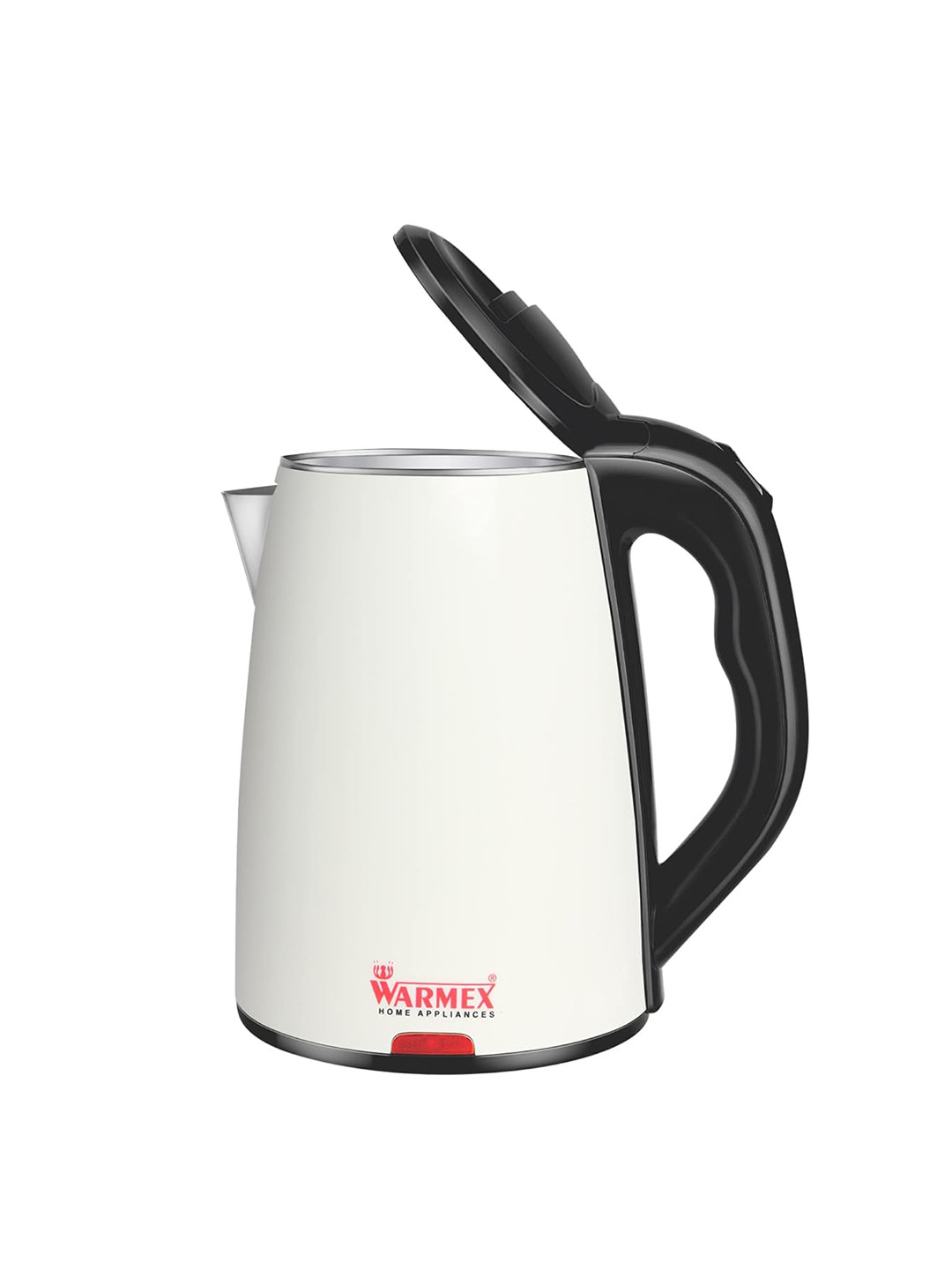 Warmex Home Appliances White & Black Stainless Steel Double Wall Electric Kettle - 1.8 L