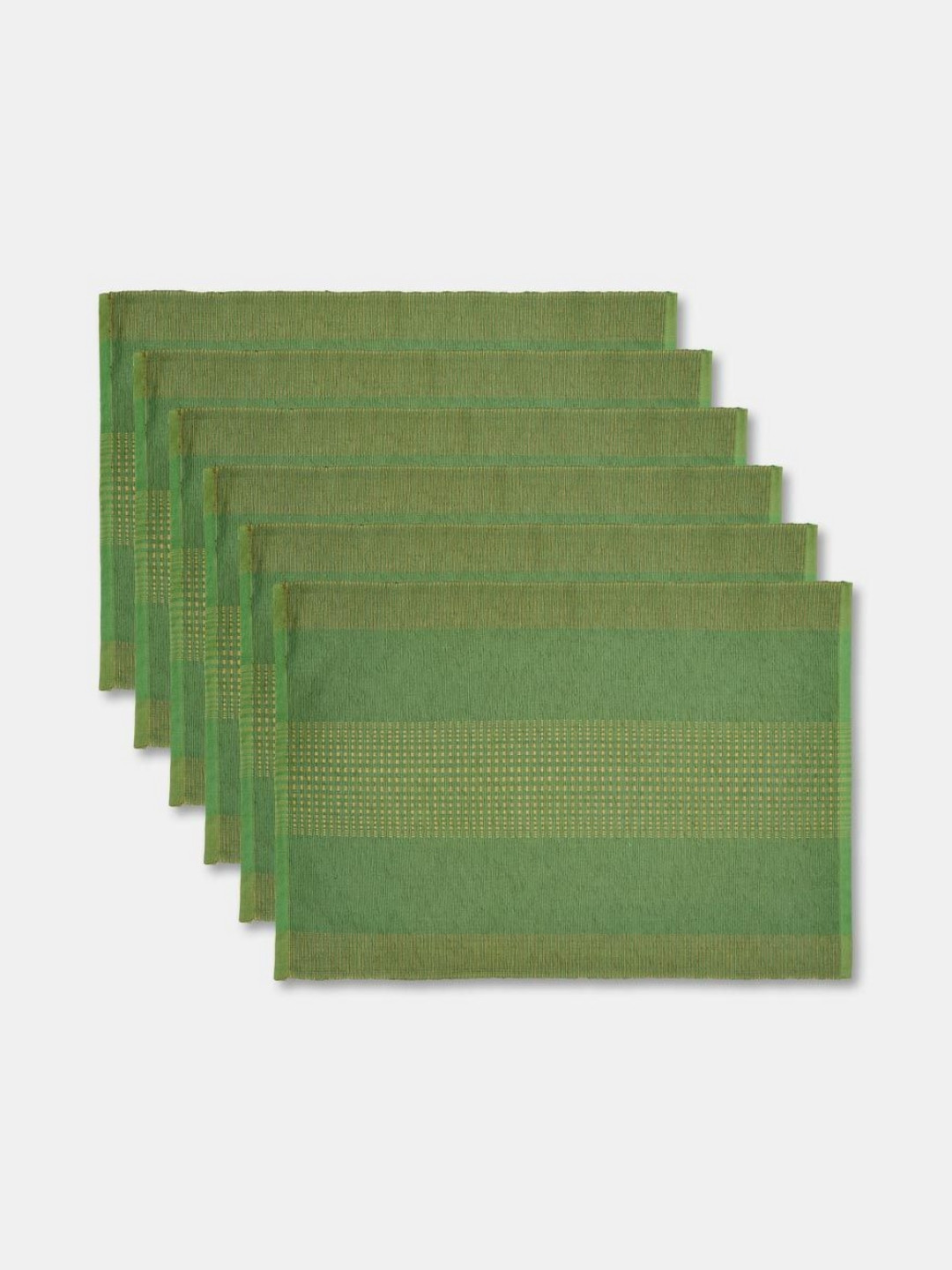 Fabindia 6-Pcs Green Printed Table Placemats