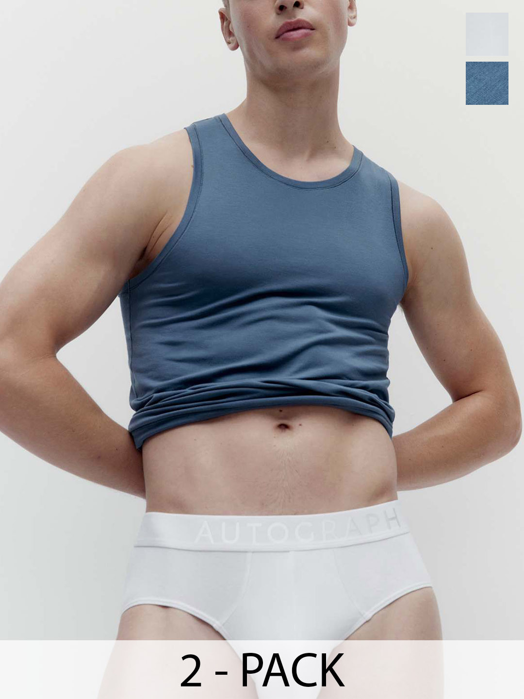 Marks & Spencer Sleeveless Basic Vest T141606ABLUE MIX