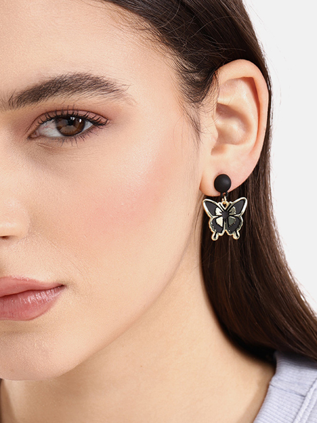 DressBerry Butterfly Shape Drop Earrings