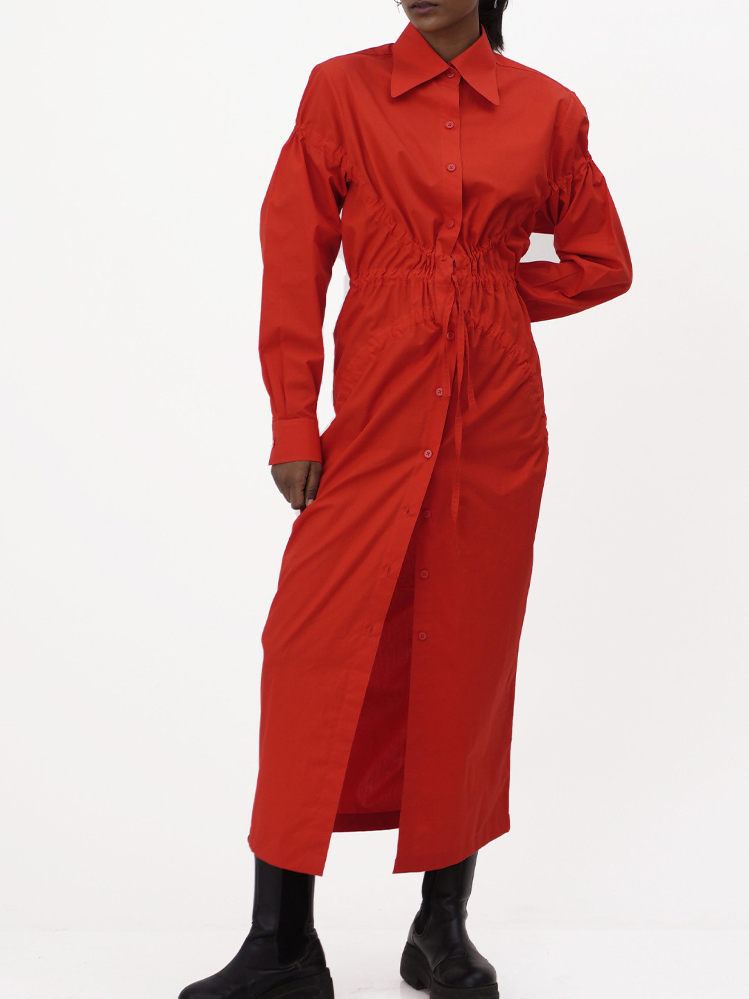 HUEMN Drawstrings Dress