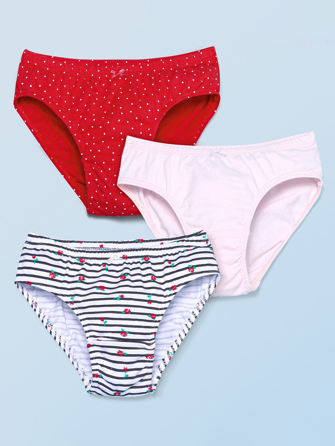 Honeyhap Girls Pack Of 3 Basic Briefs 18420326