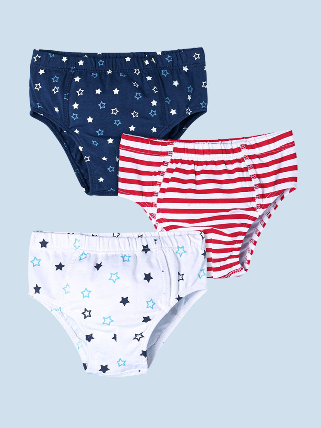 Honeyhap Pack Of 3 Printed Basic Briefs 16071788