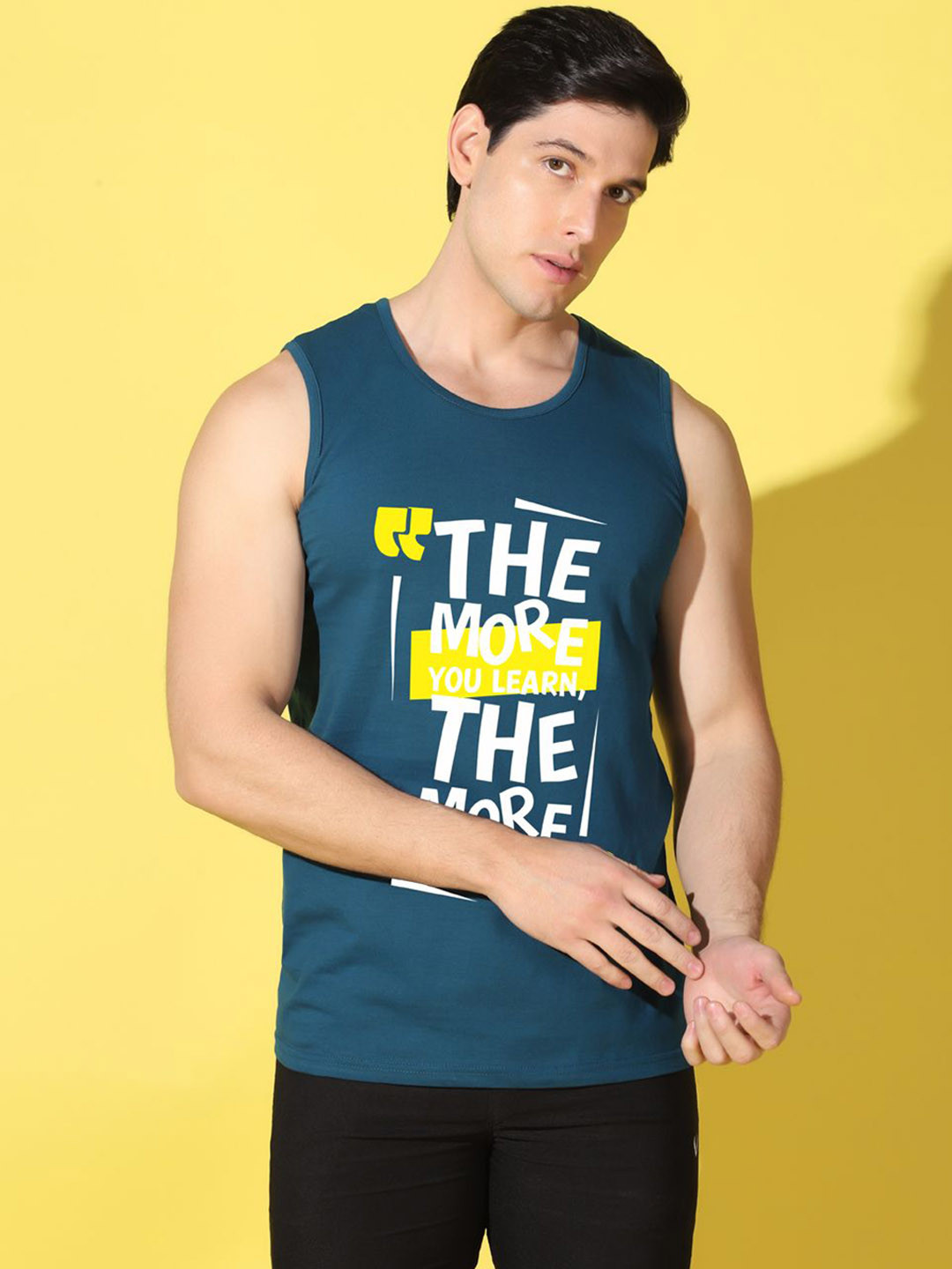 WOOSTRO Printed Gym Innerwear Vest VWS26 MORE PEACOCK