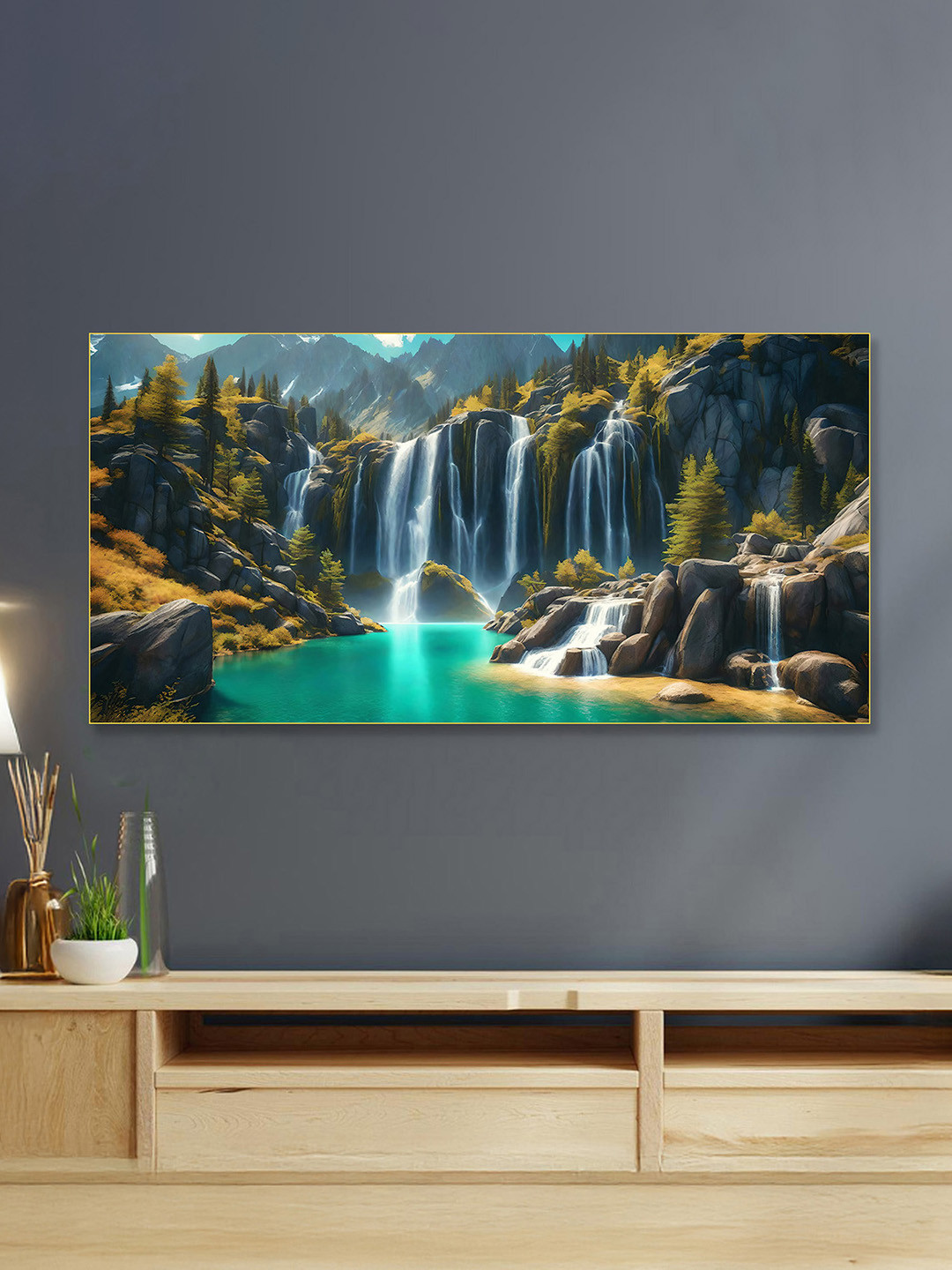 nestroots Black & Green 1 Piece Canvas Other Wall Paintings