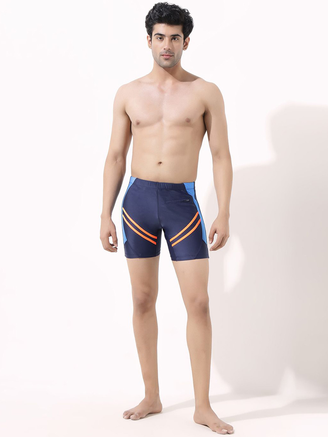 LYCOT Men Swim Brief with front zip pocket with drawstrings.