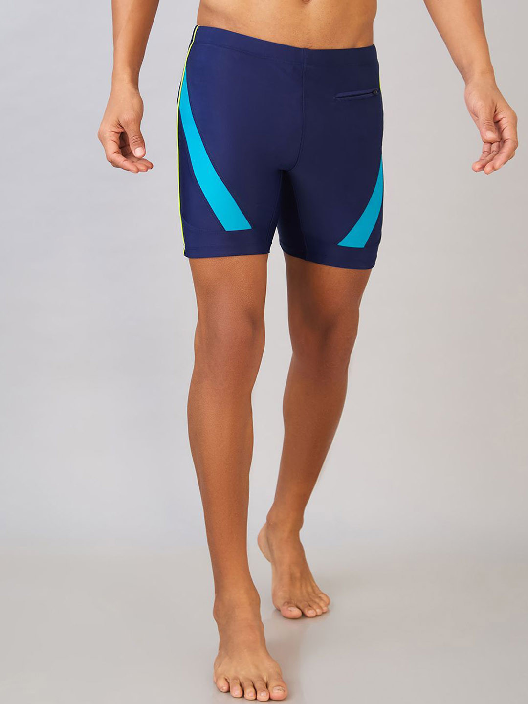 LYCOT Men Swim Brief with front zip pocket with drawstrings.