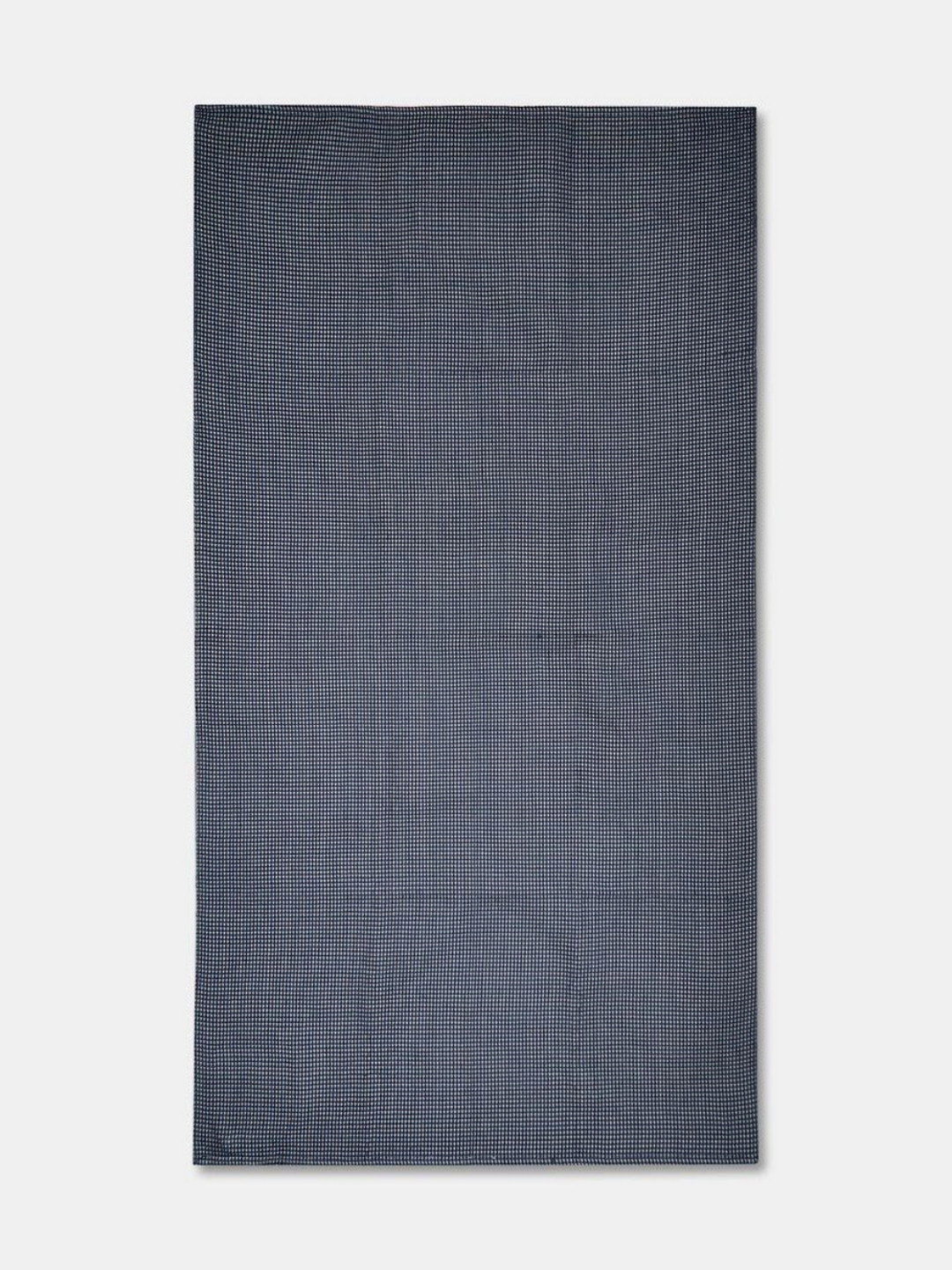 Fabindia Honeycomb Reversible Navy Blue Self Design Cotton 150GSM Adult Regular Bath Towel