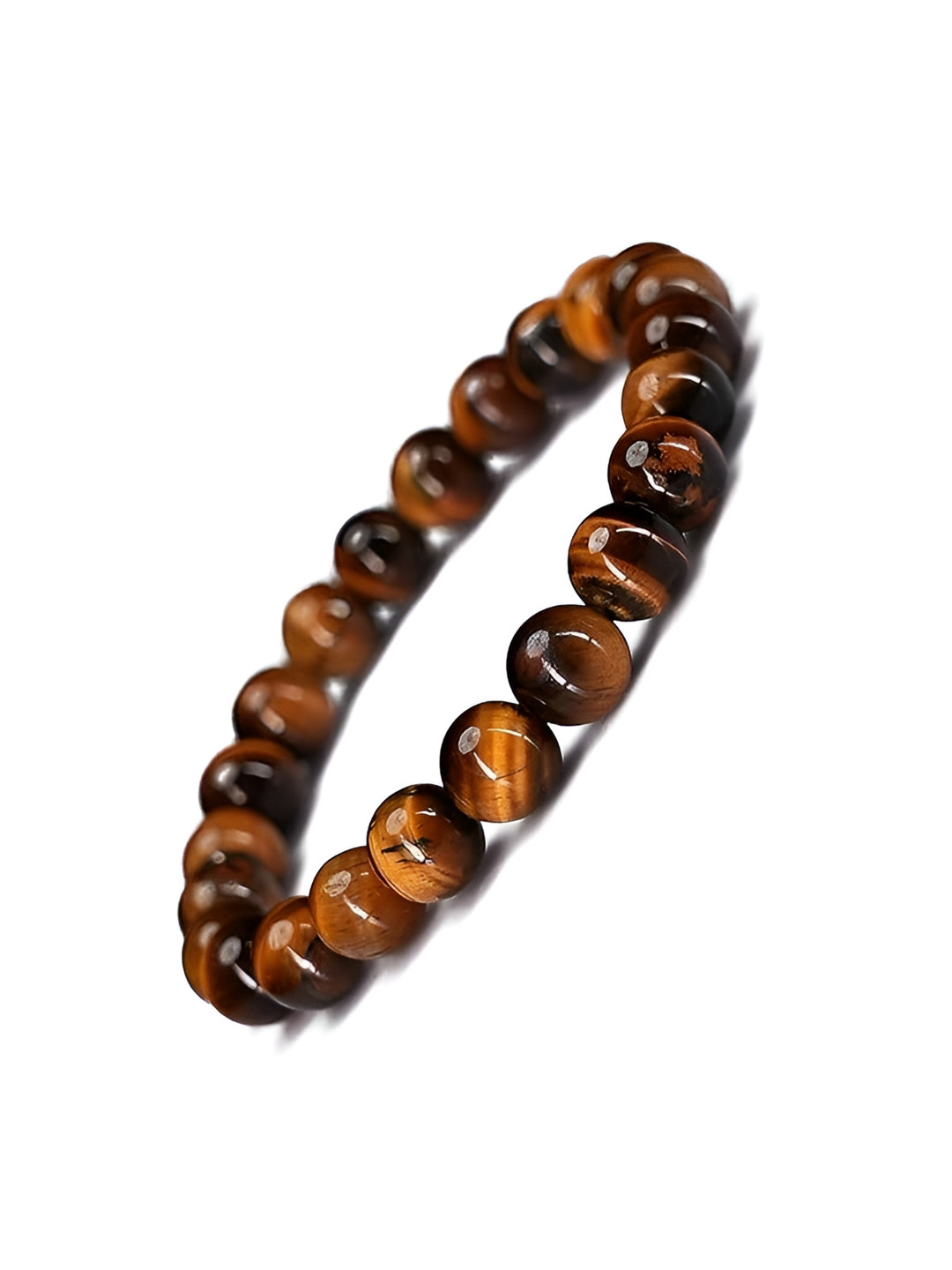 SANKALAN CREATIONS Tiger's Eye Stone Beaded Bracelet Multicoloured Stone Natural Prayer Room Small Showpiece -