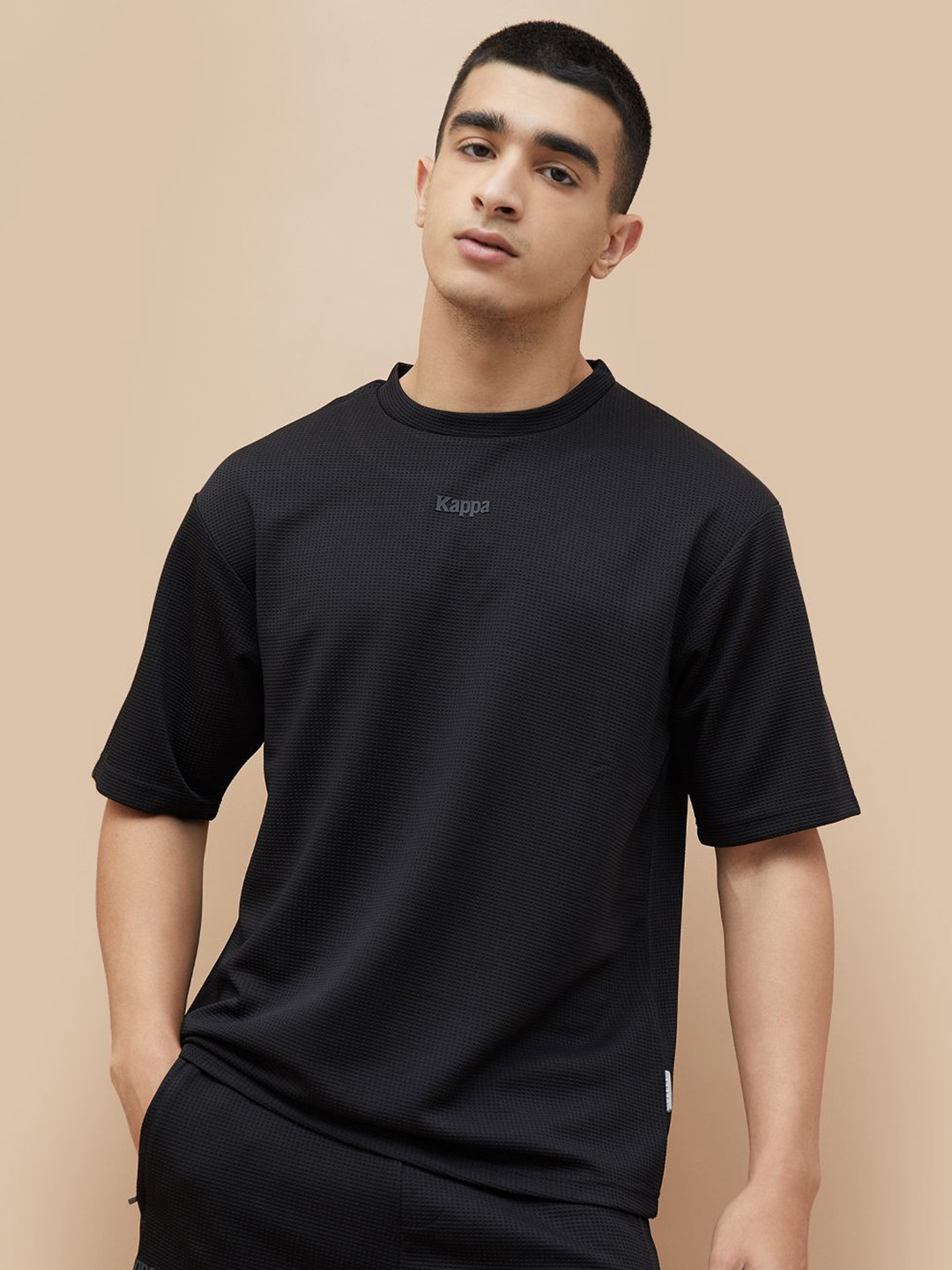 Kappa Round Neck Drop-Shoulder Regular Fit Cotton T-Shirt