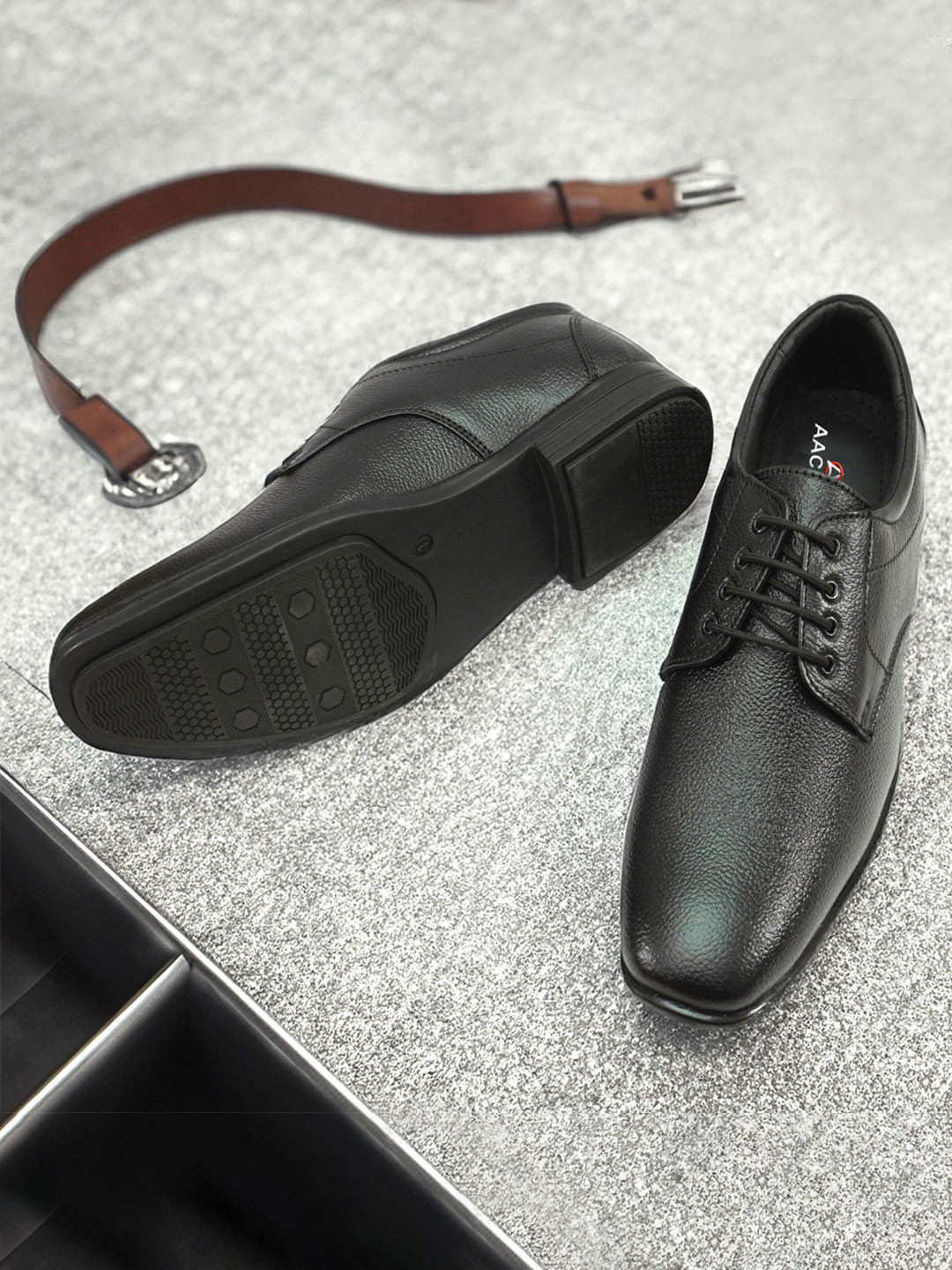 AACRAB Men Round Toe Formal Derbys