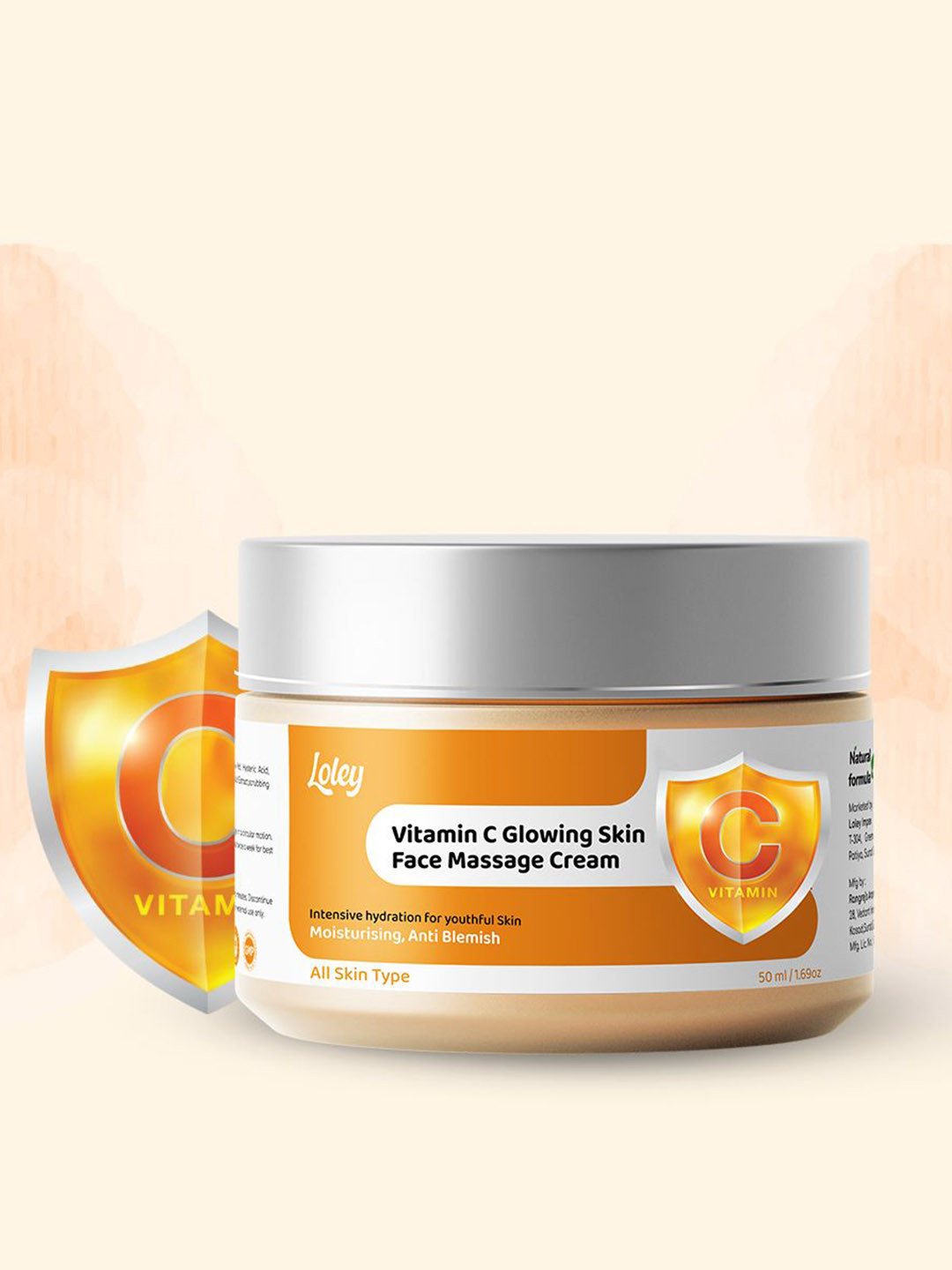 LOLEY Vitamin C Glowing Skin Face Massage Cream - 50 ml