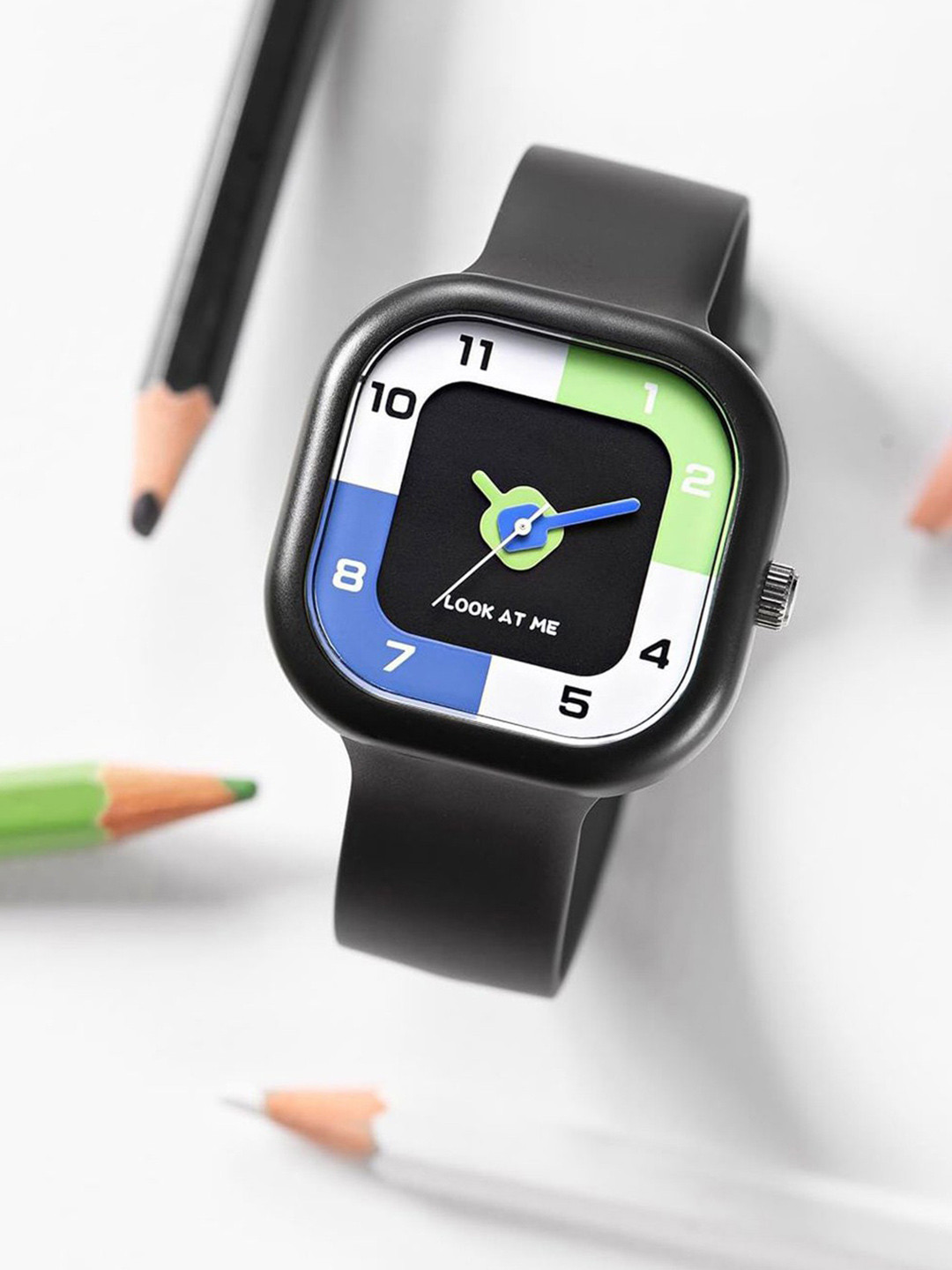 SWADESI STUFF Unisex Kids Dial & Bracelet Style Straps Analogue Watch MIN BLACK 9