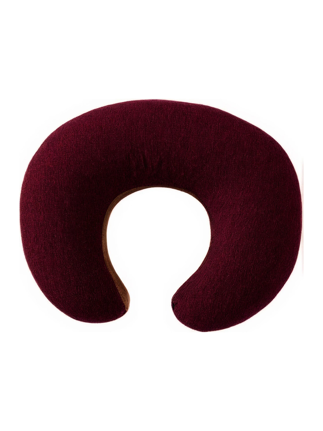 Pum Pum Hollow Fiber Brown Solid Faux Velvet Ultra Soft Fibre Baby Pillow-56 x 46 cm
