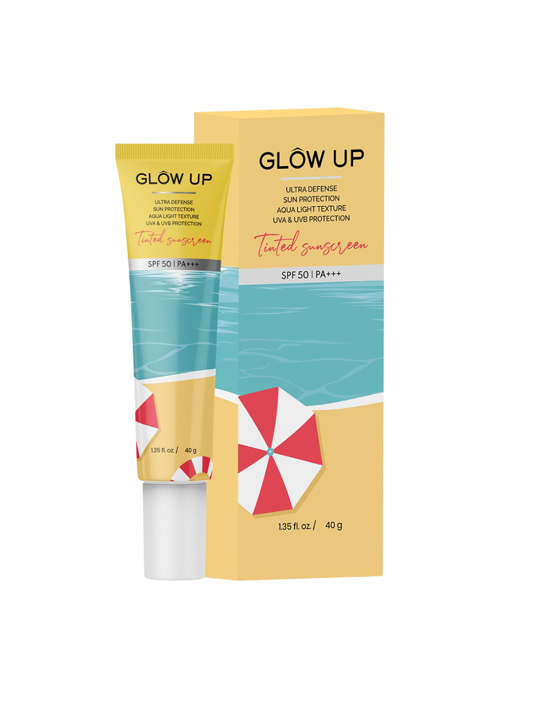 GLOW UP Tinted Sunscreen With SPF 50 With PA+++- 40 g