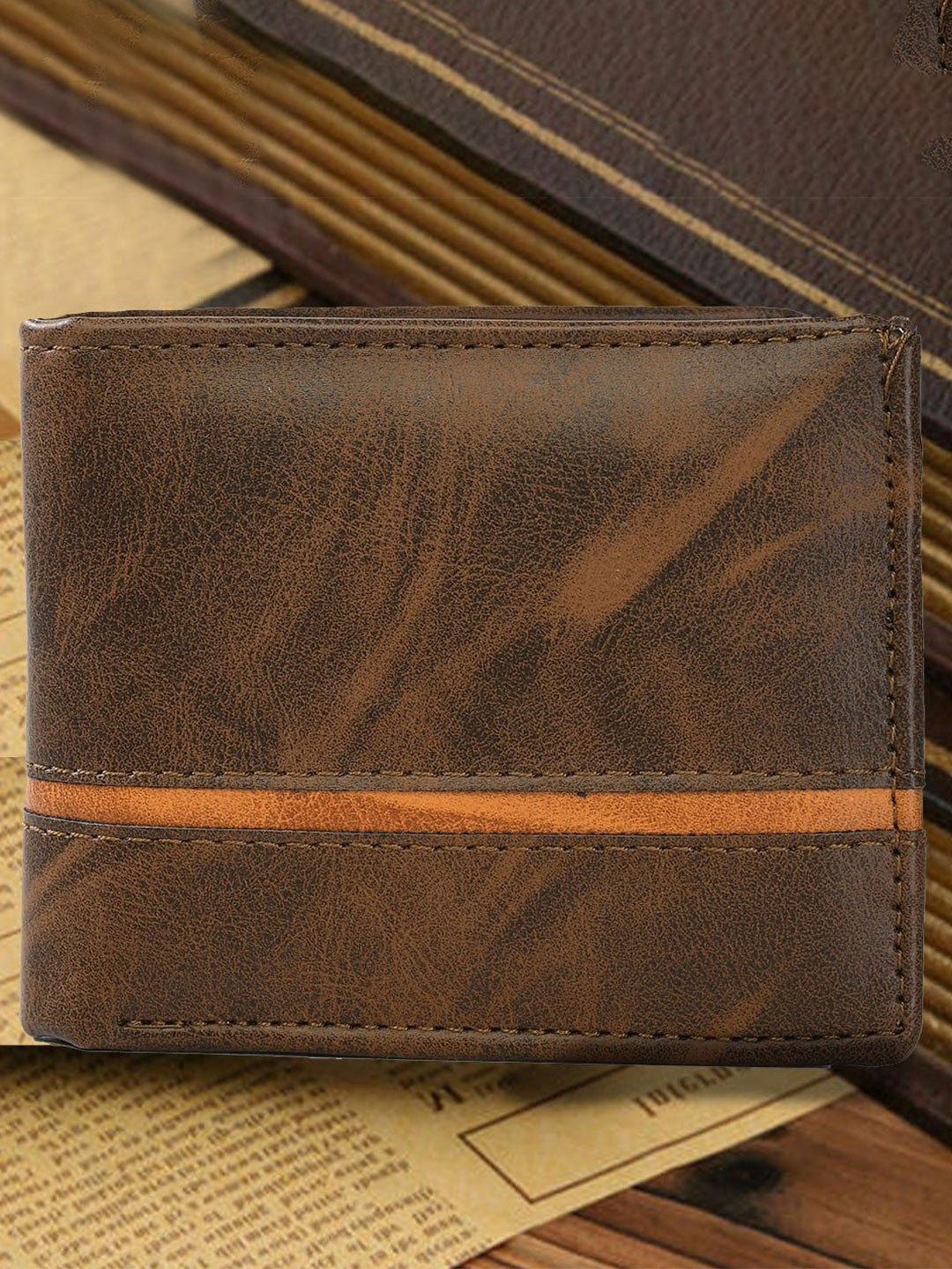 Killer Men Abstract Printed Cut Work Two Fold Wallet
