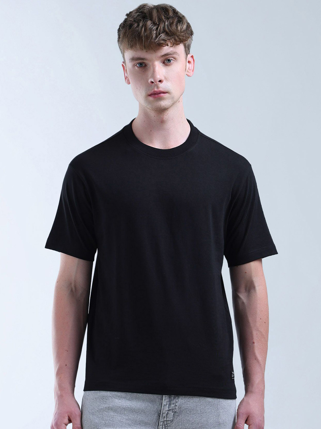 Flying Machine Men Brand Logo Printed Relaxed Fit T-shirt