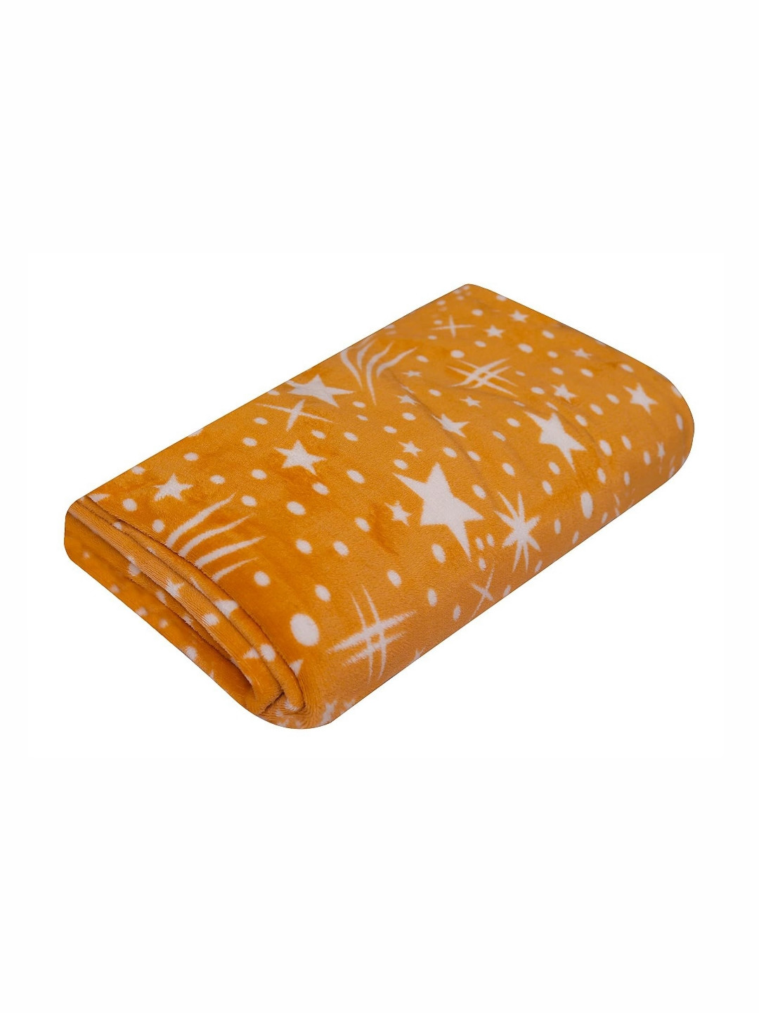 Changers Orange & White AC Room 300 GSM Double Bed Blanket