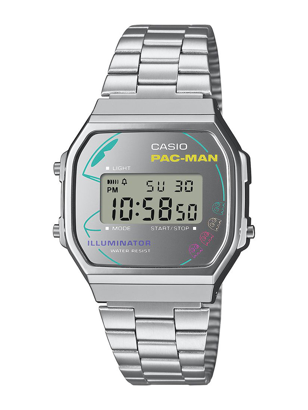 CASIO Unisex Dial & Stainless Steel Cuff Straps Digital Watch D380