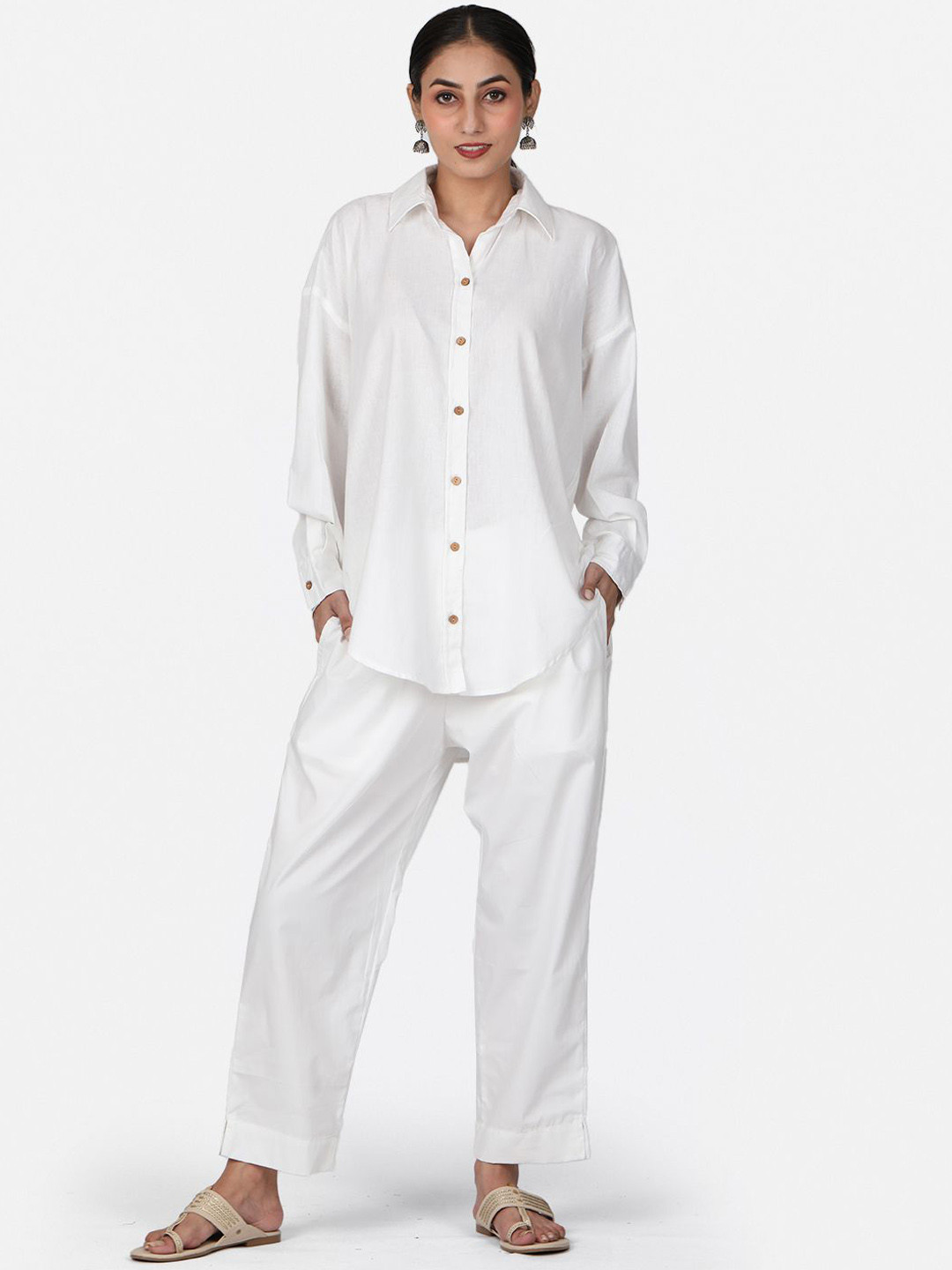 Llajja Shirt Collor Neck Shirt With Trousers Co-Ords