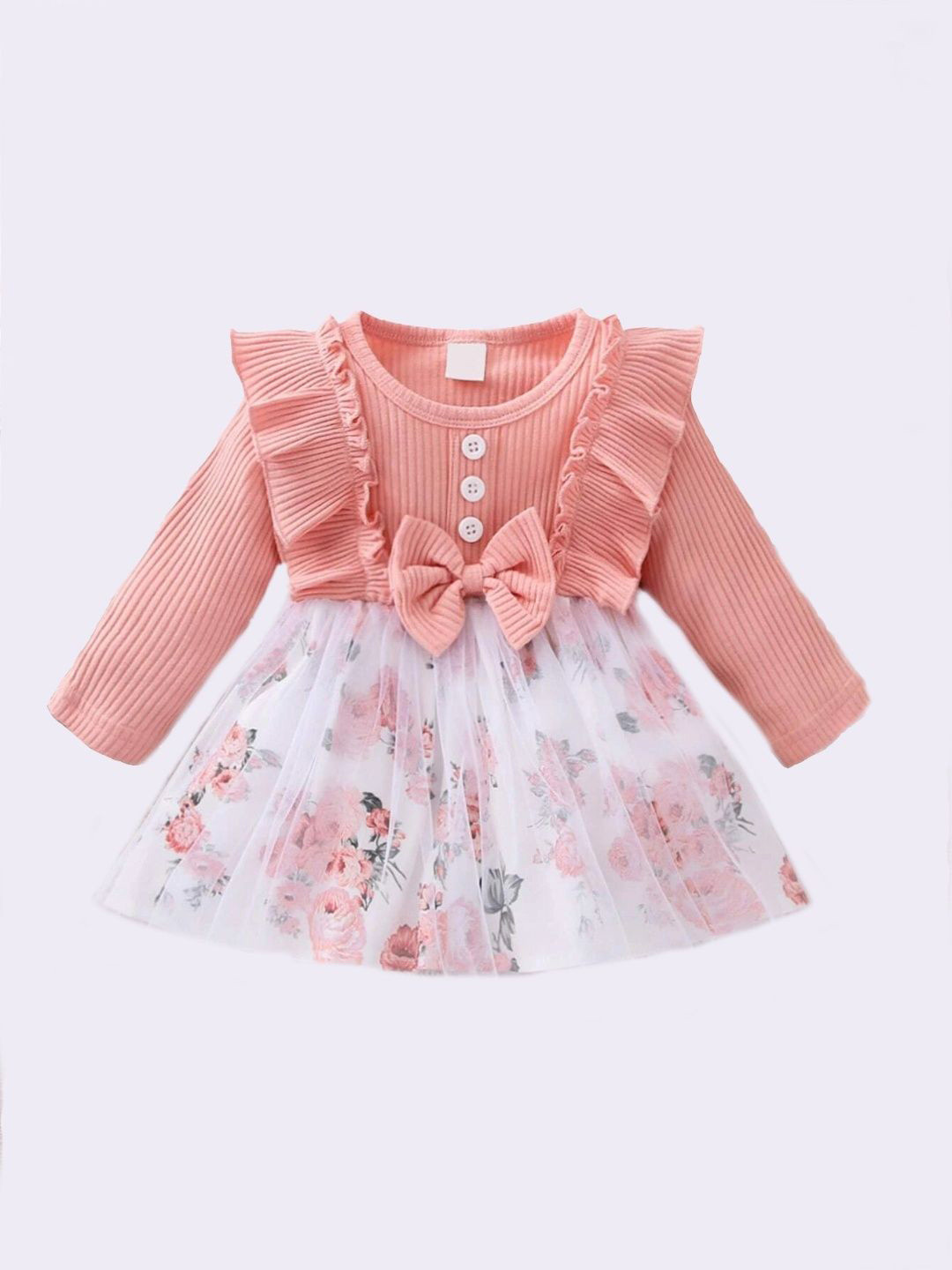 PAESANO ENTERPRISE Floral Net Fit & Flare Dress