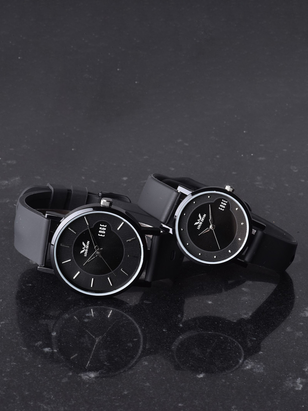 LOUIS DEVIN Unisex Brass Dial & Straps Analogue Watch LDCM-BK092-BLACK