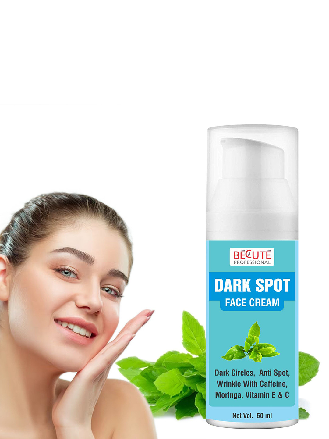 BECUTE Professional Dark Spot Face Cream Gel With Moringa - 50 ml