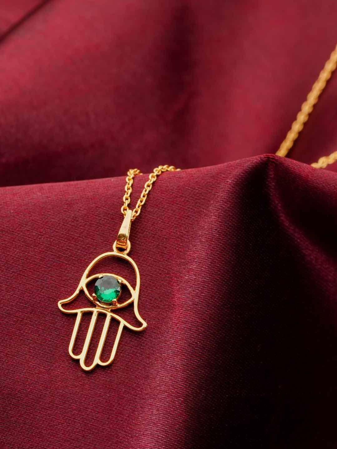 Soraya Luxe 925 925 Sterling Silver 18K Gold Plated Guardian's Gaze Pendant & Chain