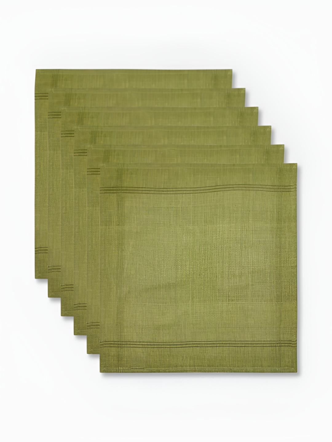 Fabindia Sherkote 6-Pcs Green Cotton Table Napkins