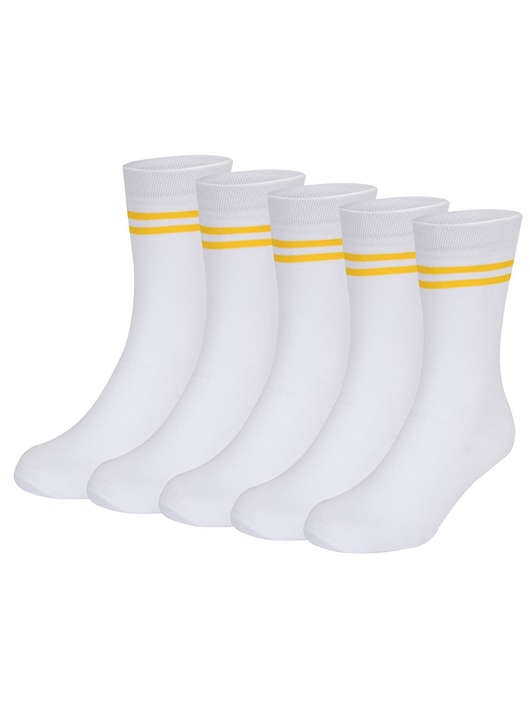 bizala Kids Pack Of 5 Striped Calf Length School Socks
