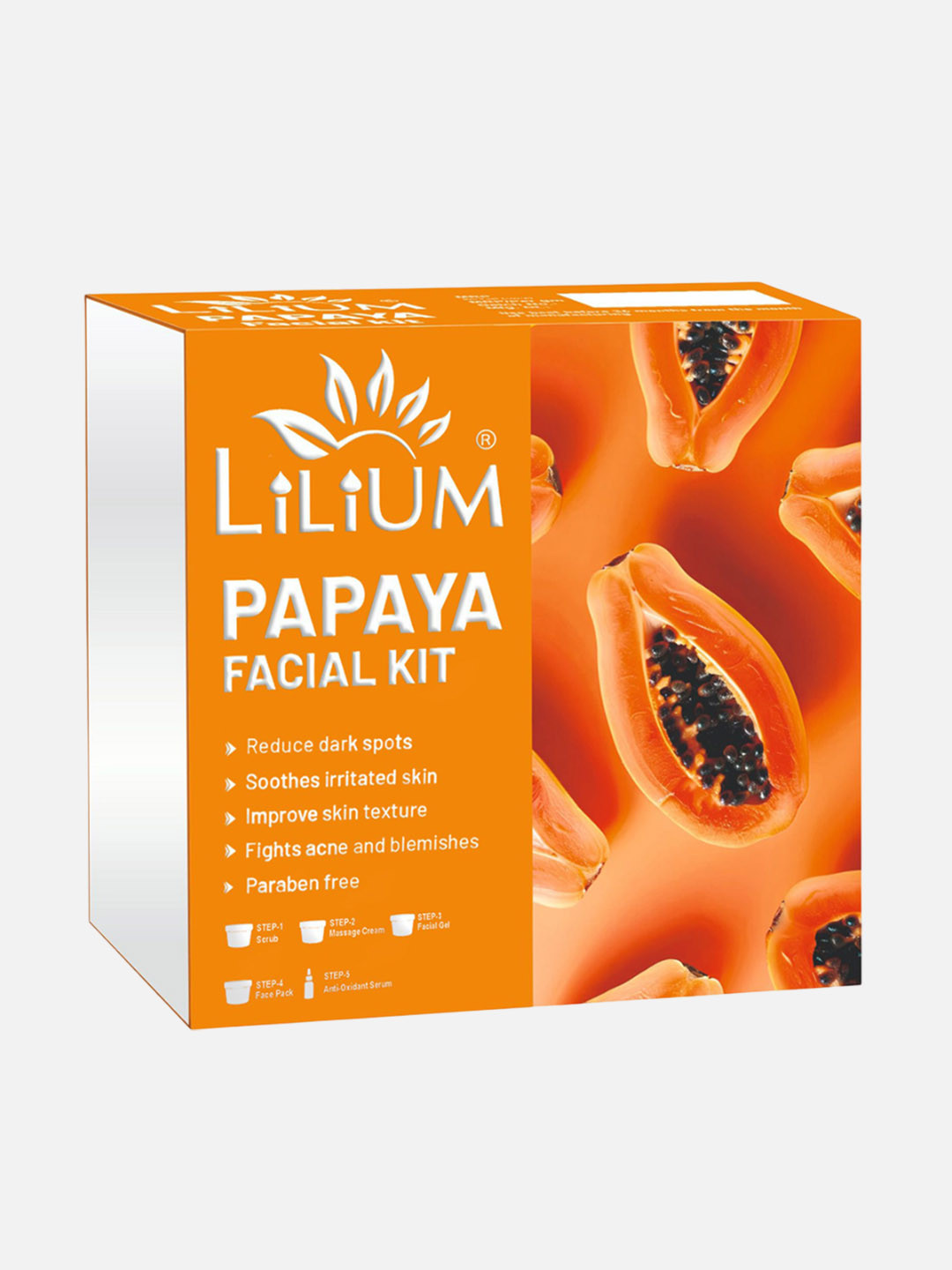 Lilium Advanced Formula Papaya Facial Kit For Brightens Skin - 410 g
