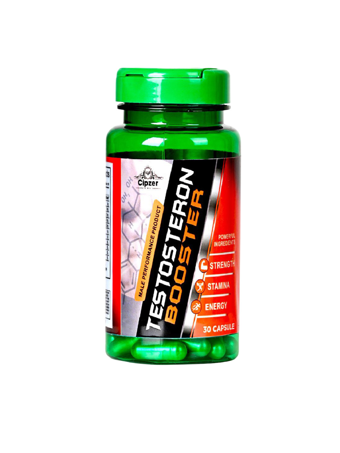 CIPZER Testosterone Booster Capsule  For Stress & Energy - 30 Capsules