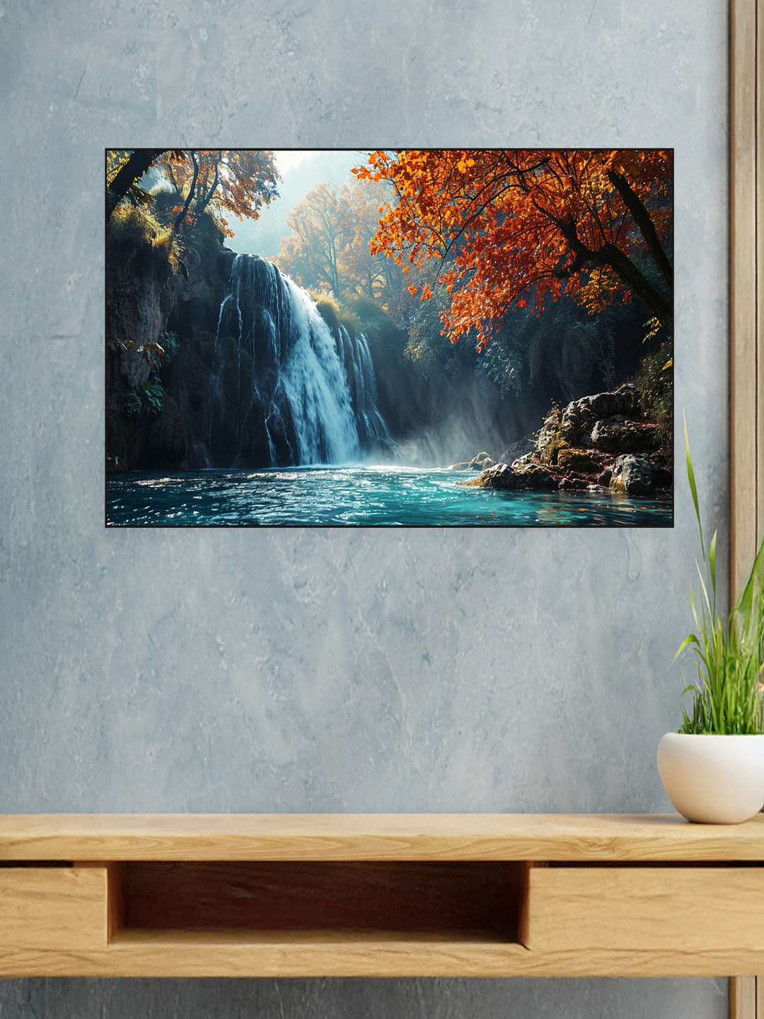 nestroots White & Black Radha Krishna Colors of Love Canvas Religious Wall Painting