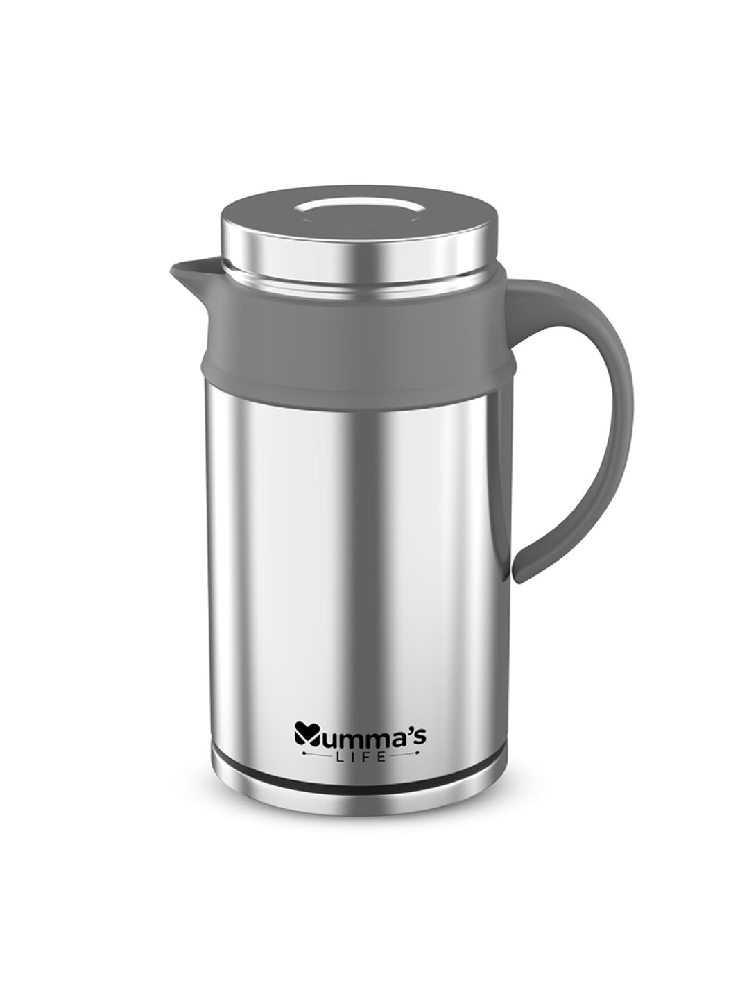 Mumma's Life Silver-Toned 1 Pieces Stainless Steel Kettle 800 ML