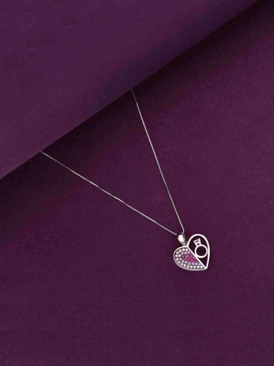 KAI JEWEL Rhodium-Plated Pendant With Chain